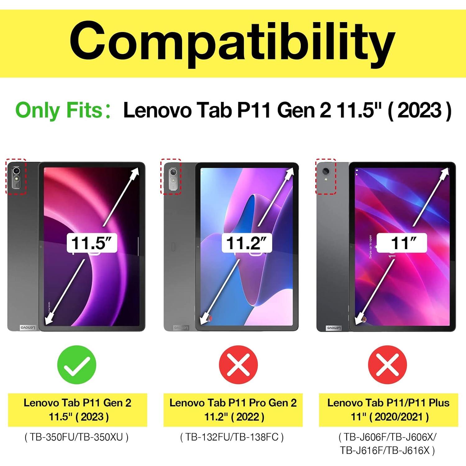 Funda ProCase para Lenovo Tab P11 2da Gen 11.5" Negra