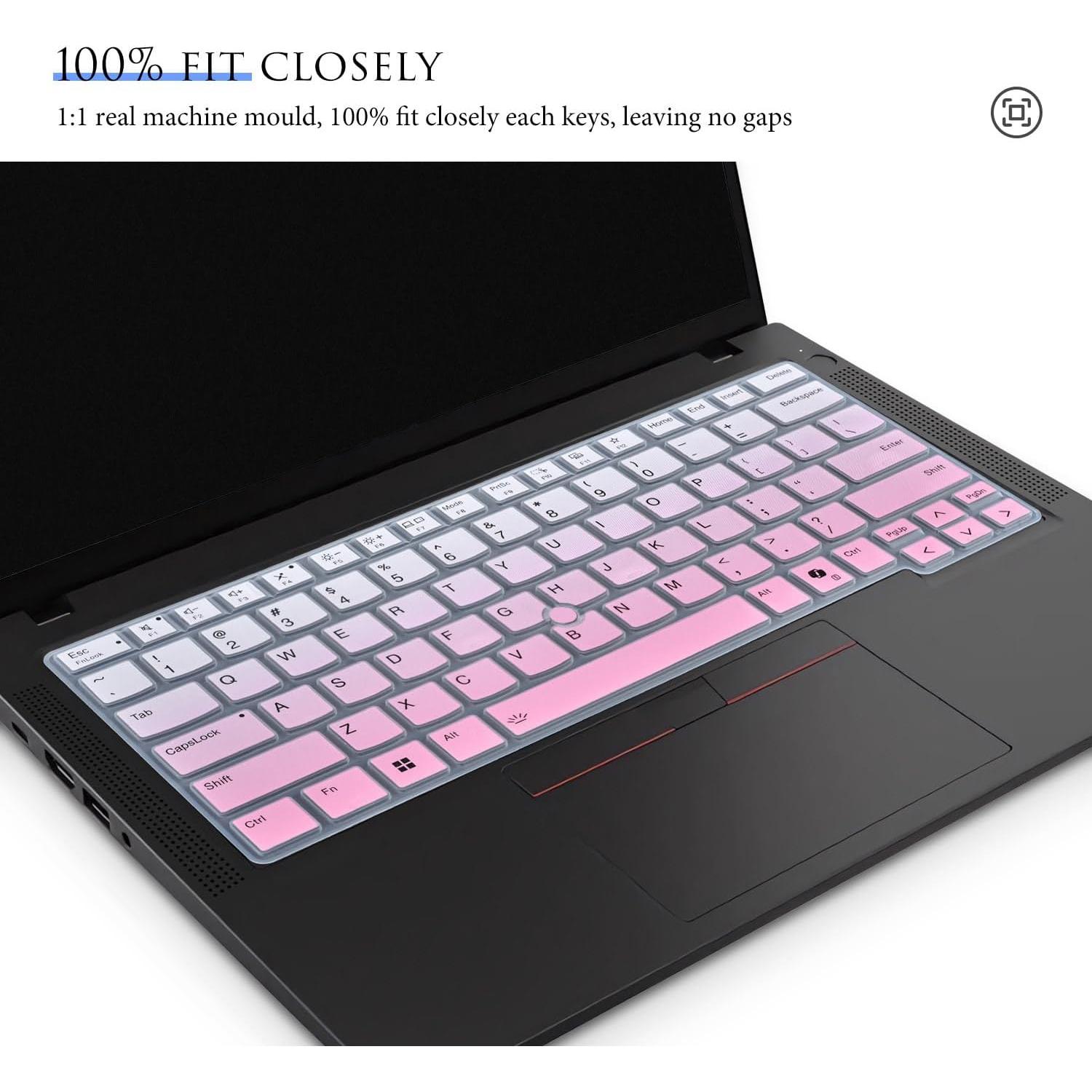 Funda de Teclado Silicona CASEDAO para Lenovo Thinkpad 14" Rosa