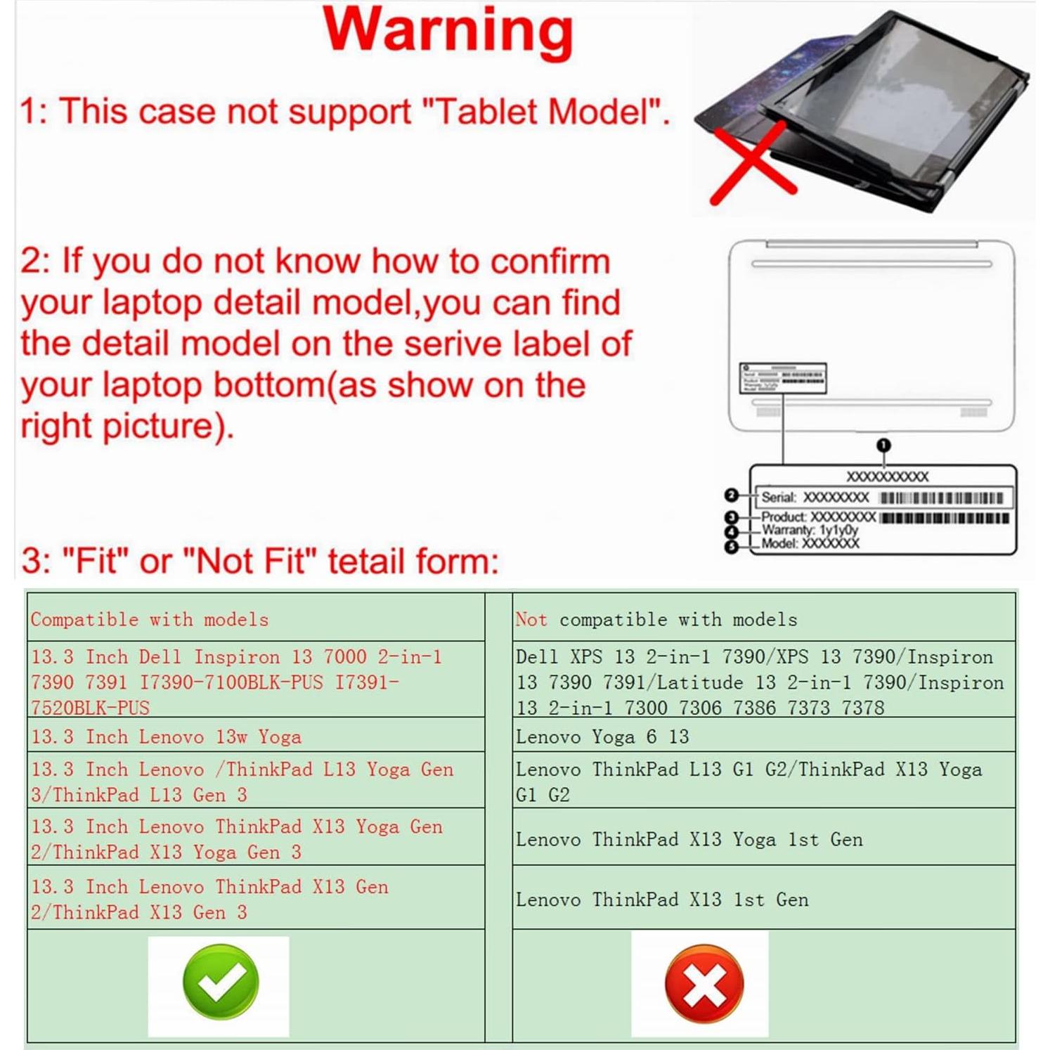 Funda Protectora Alapmk para Lenovo 13w Yoga 13.3" y ThinkPad