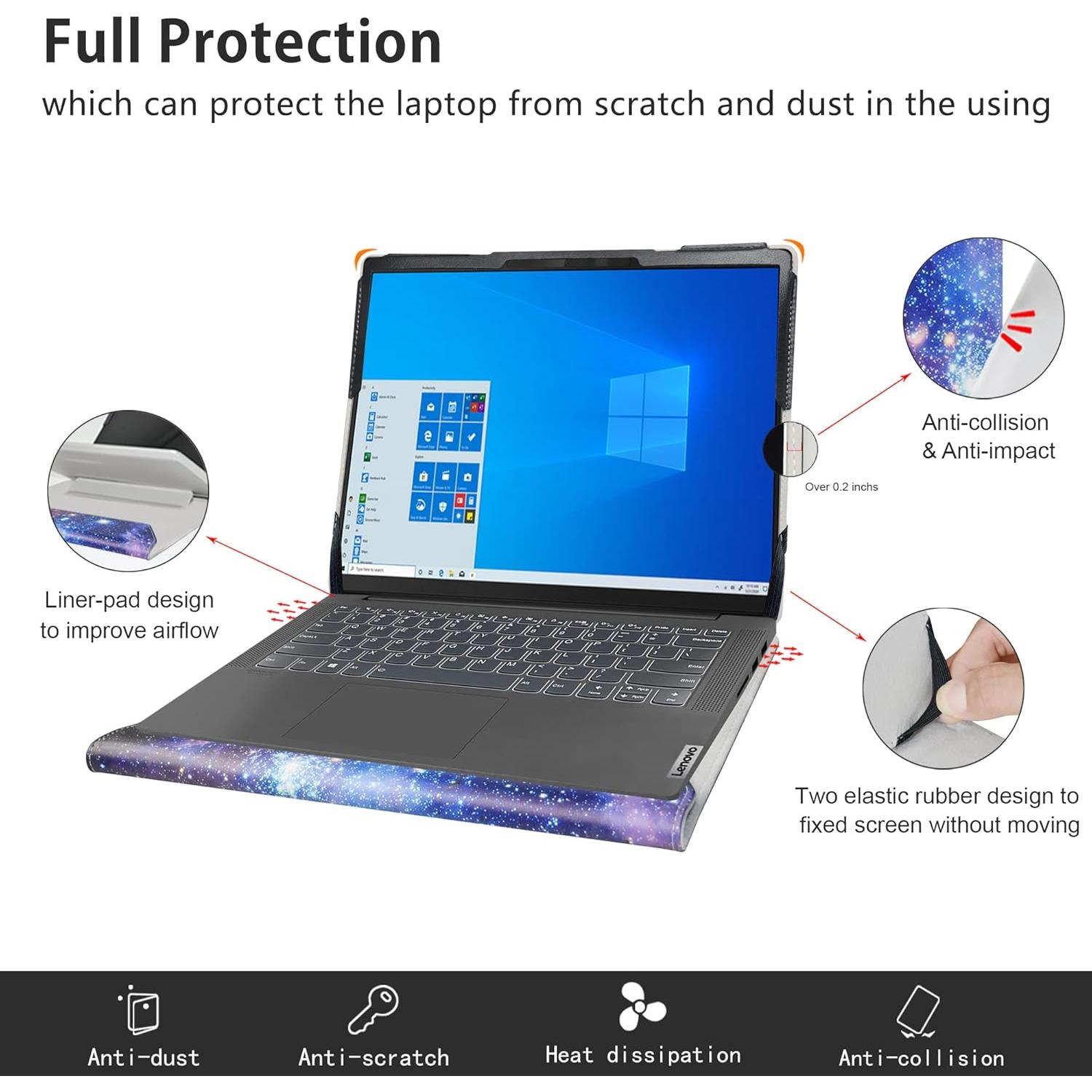 Funda de cuero PU para Lenovo ThinkPad X1 Carbon 14" - Galaxia