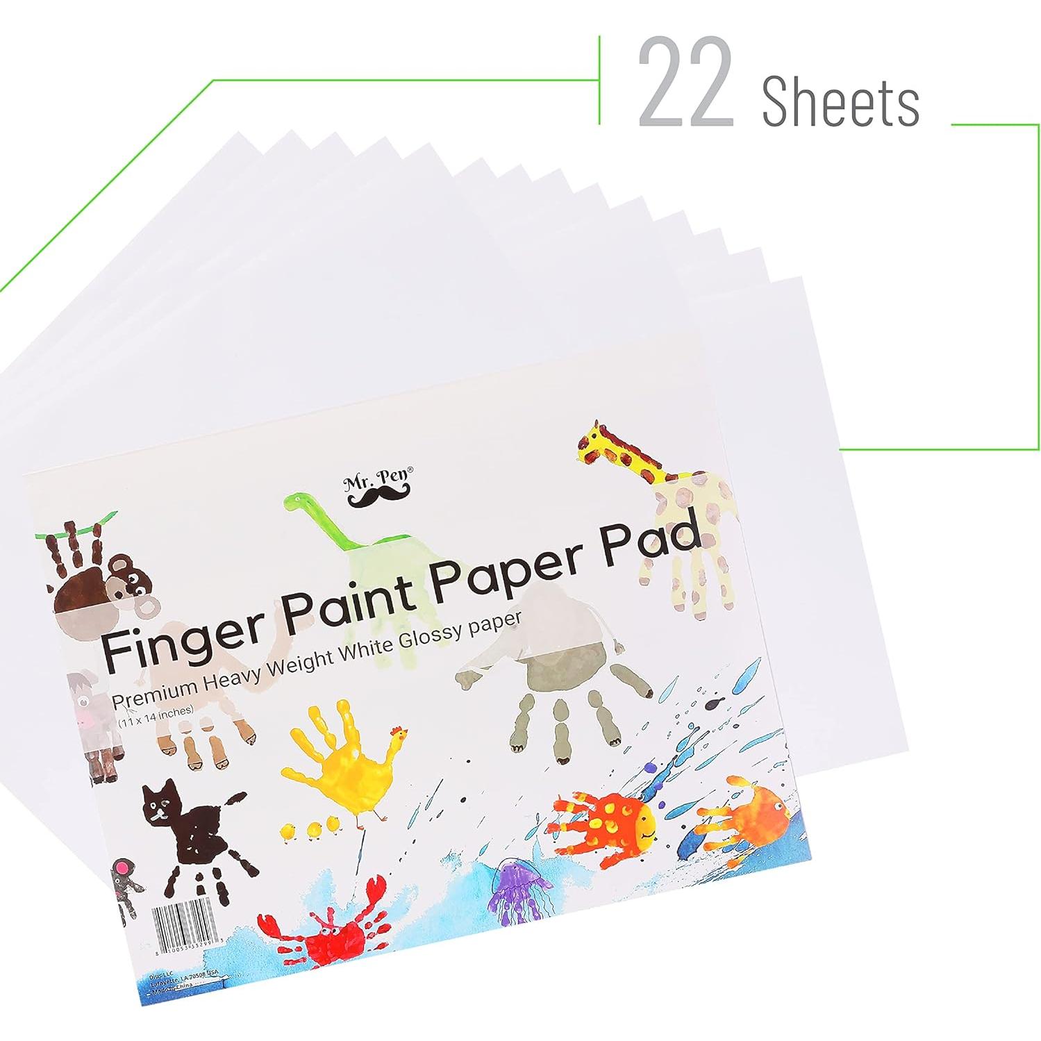 Papel para Pintura con Dedos Mr. Pen 22 Hojas 28x36 cm