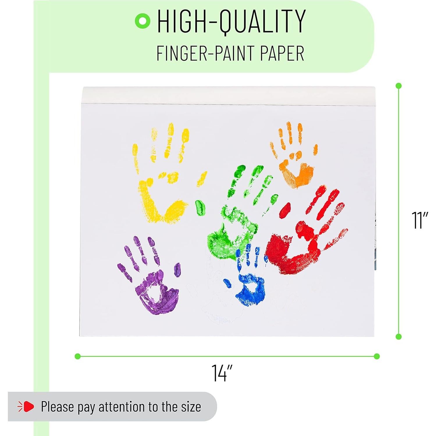 Papel para Pintura con Dedos Mr. Pen 22 Hojas 28x36 cm