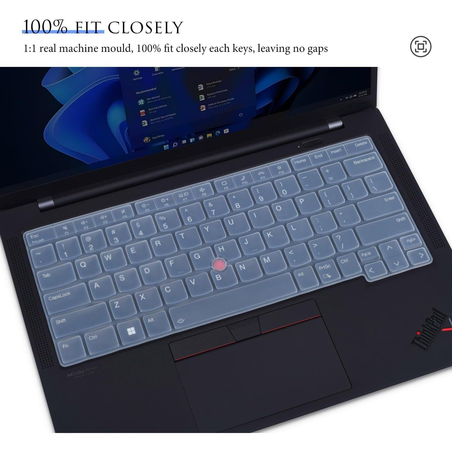 Cubierta de Teclado Silicona Transparente para Lenovo ThinkPad 14"