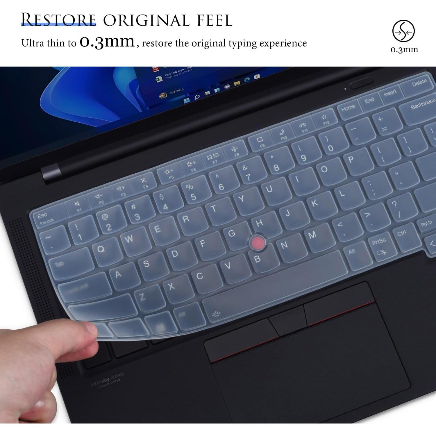 Cubierta de Teclado Silicona Transparente para Lenovo ThinkPad 14"