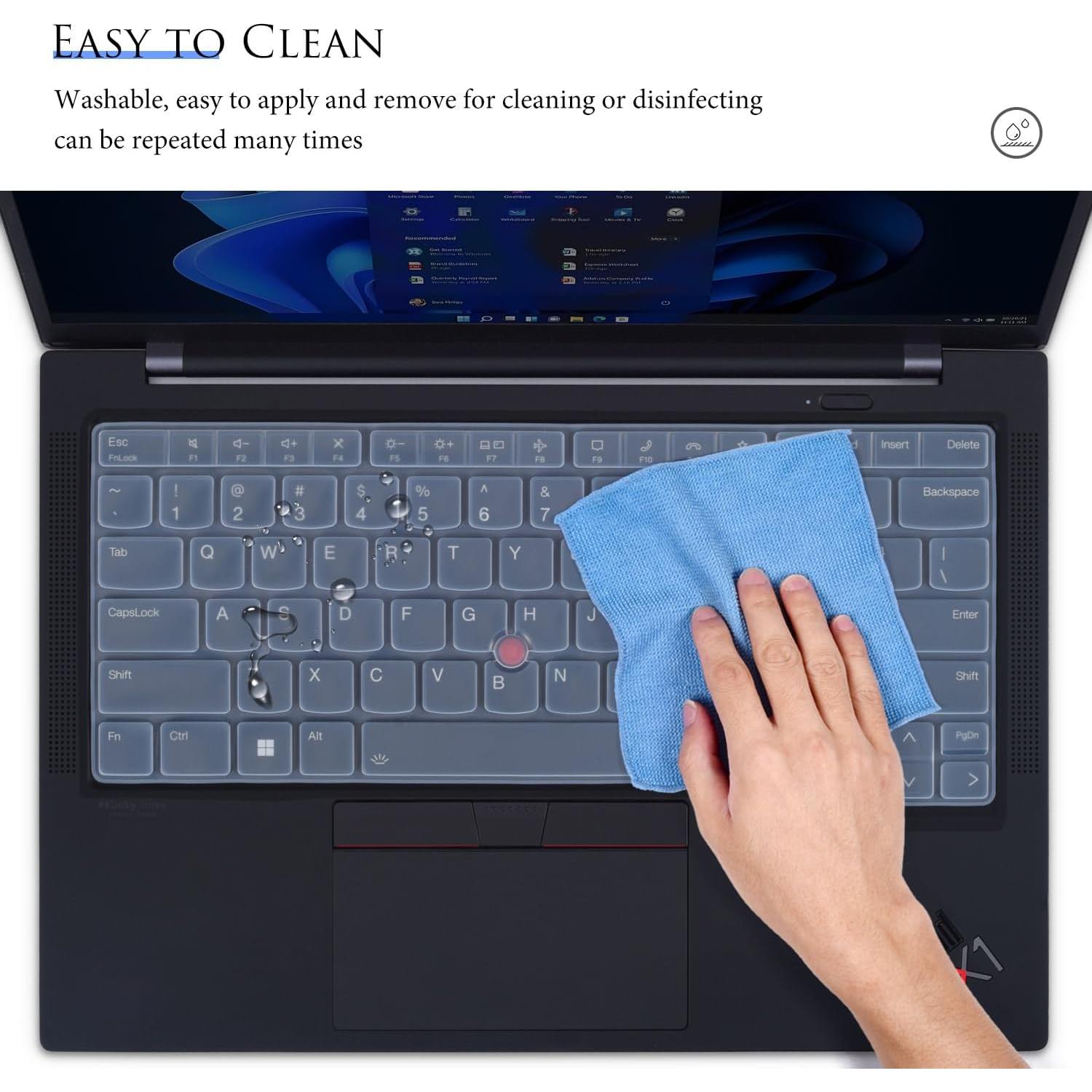 Cubierta de Teclado Silicona Transparente para Lenovo ThinkPad 14"