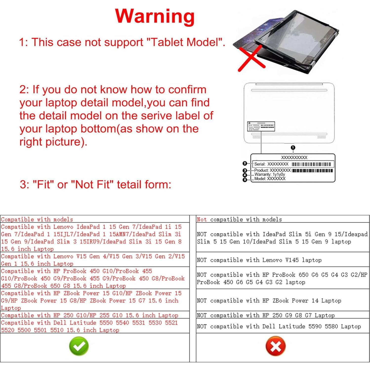 Funda Protectora Alapmk para Lenovo IdeaPad 15.6" Negro