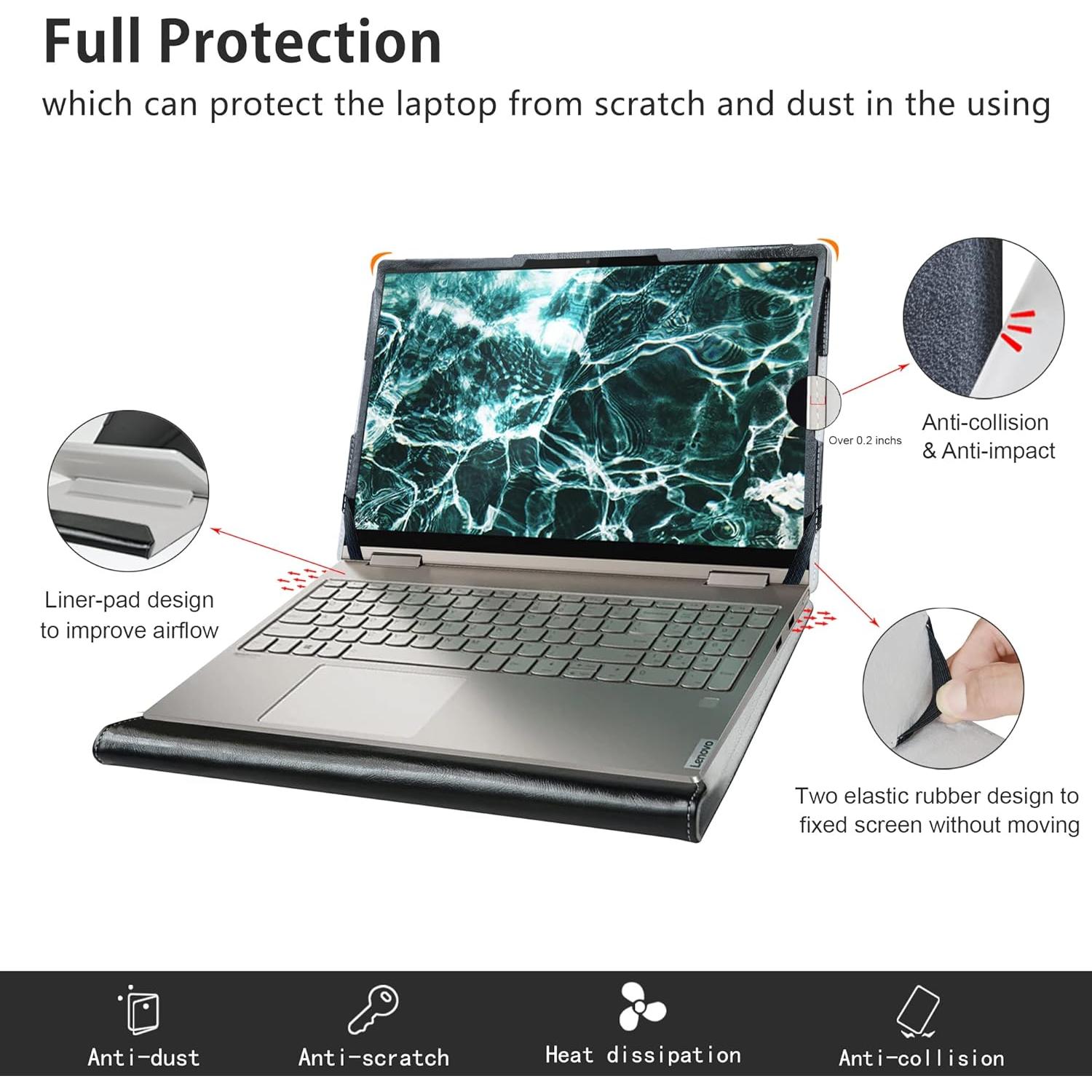Funda Protectora Alapmk para Lenovo IdeaPad 15.6" Negro