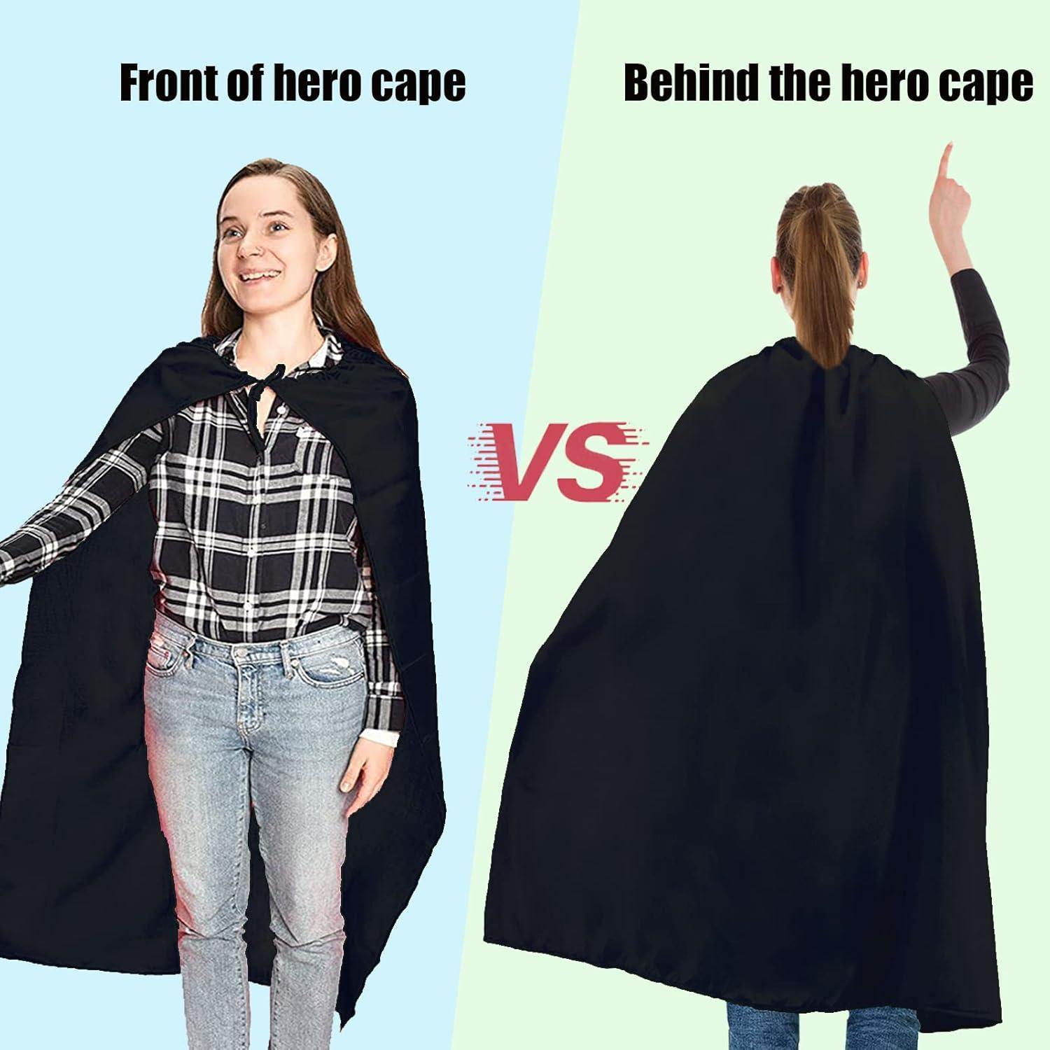 Capa de Superhéroe para Adultos Maklulu - 120 cm, Máscara Incluida