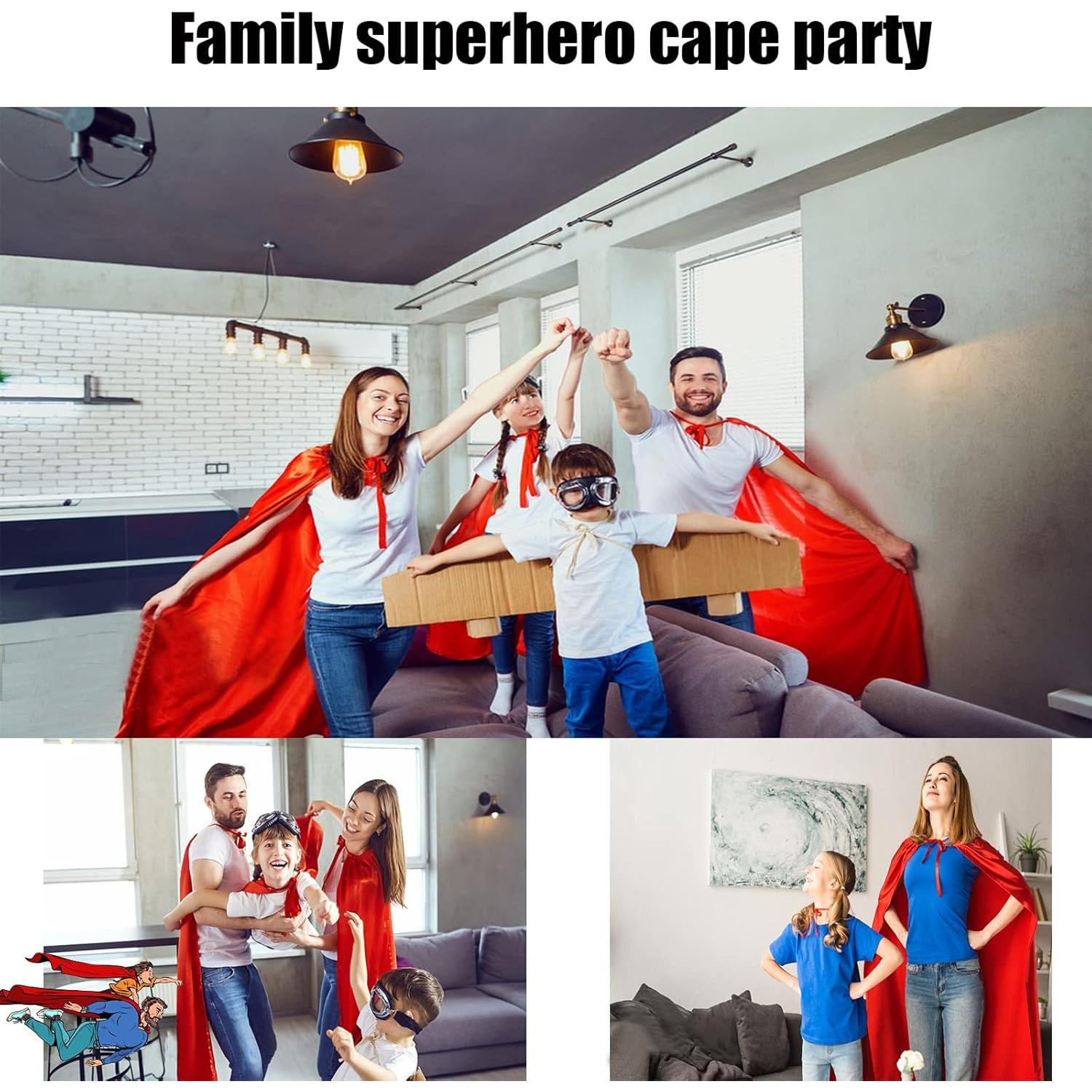 Capa de Superhéroe para Adultos Maklulu - 120 cm, Máscara Incluida