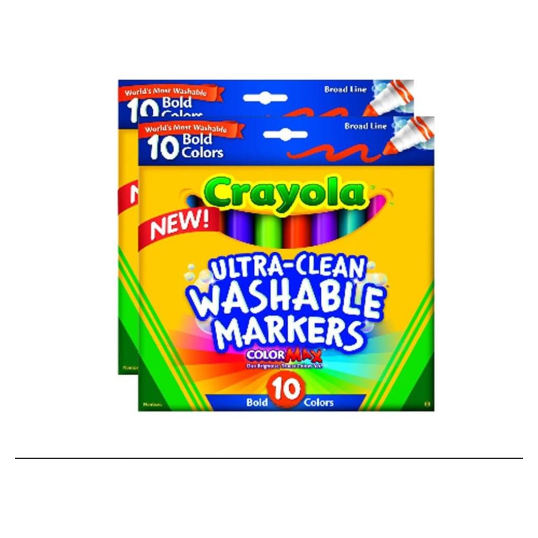 Marcadores Crayola Ultraclean Boldline 10 Colores