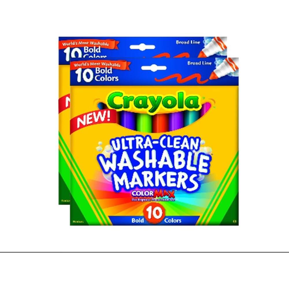 Marcadores Crayola Ultraclean Boldline 10 Colores