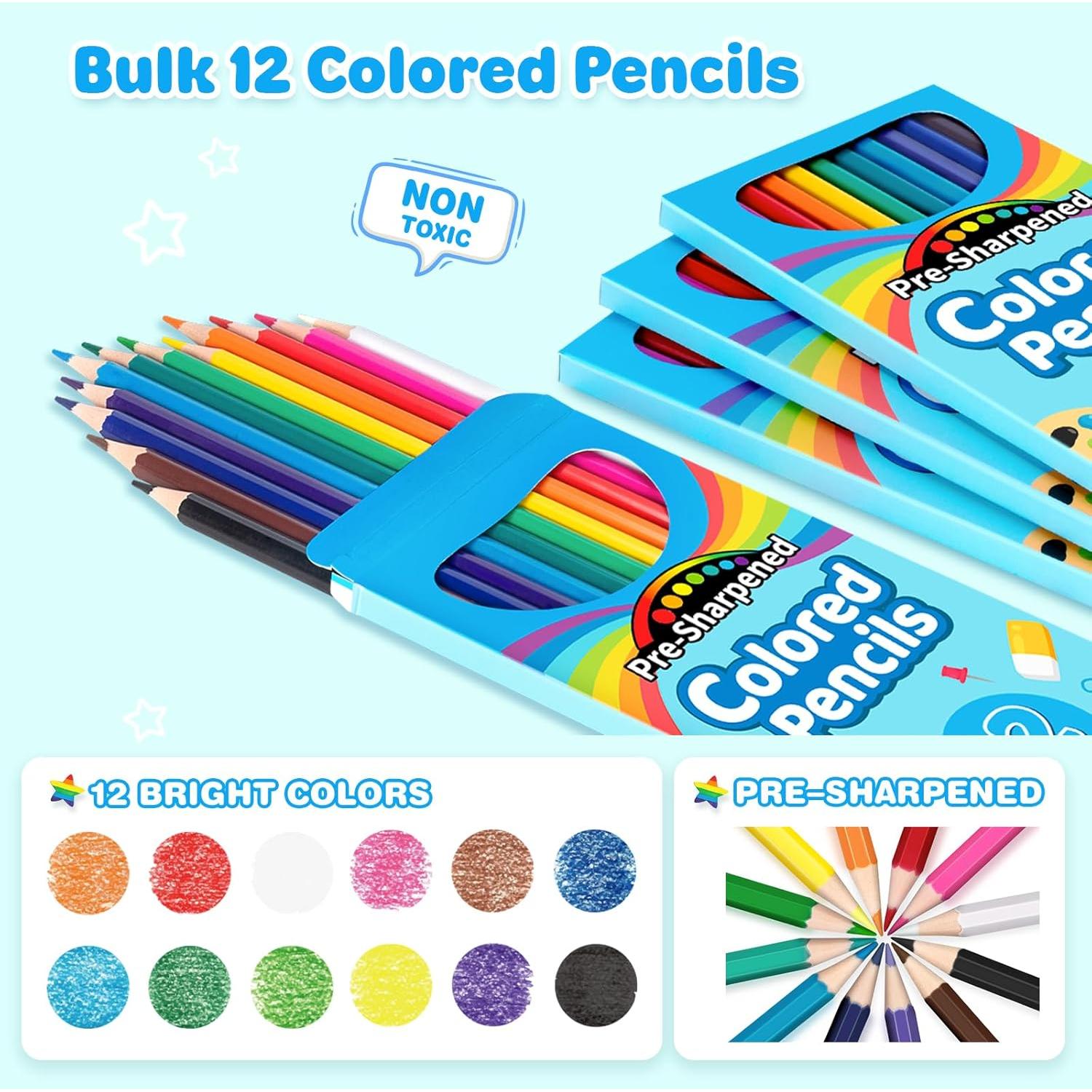 Lápices de Colores V-Opitos 168 Piezas Pre-afilados