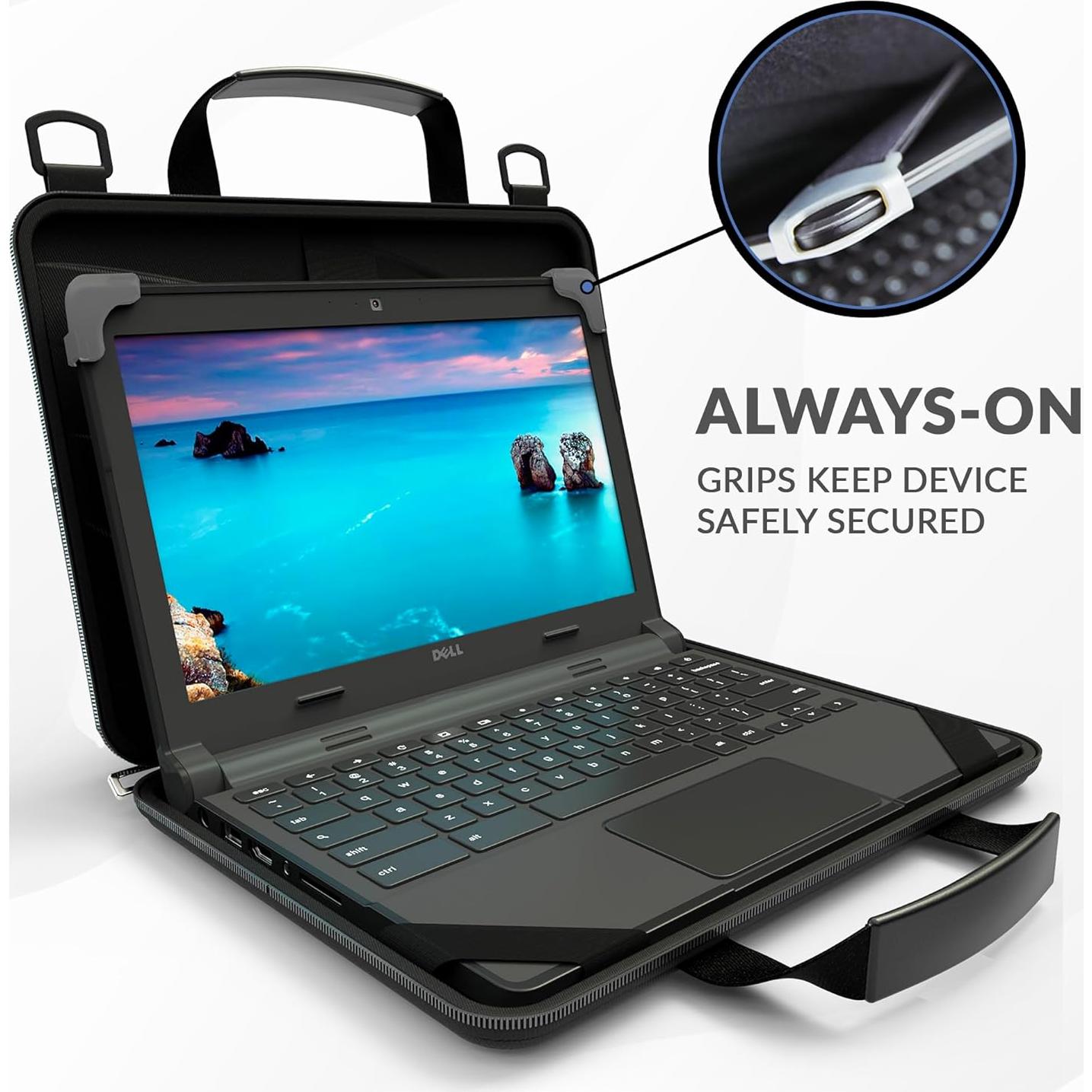 Funda Dura UZBL para Chromebook 11-11.6" con Correa