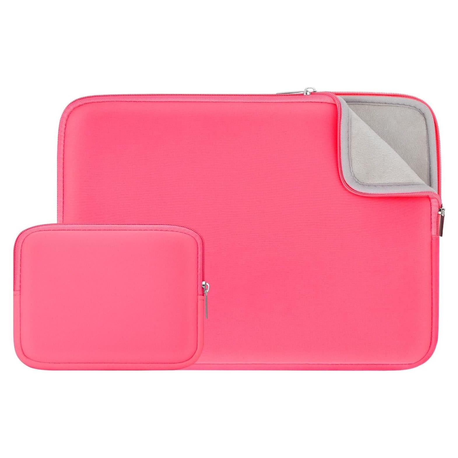 Funda Protectora RAINYEAR para Laptop 15" Rosa Brillante