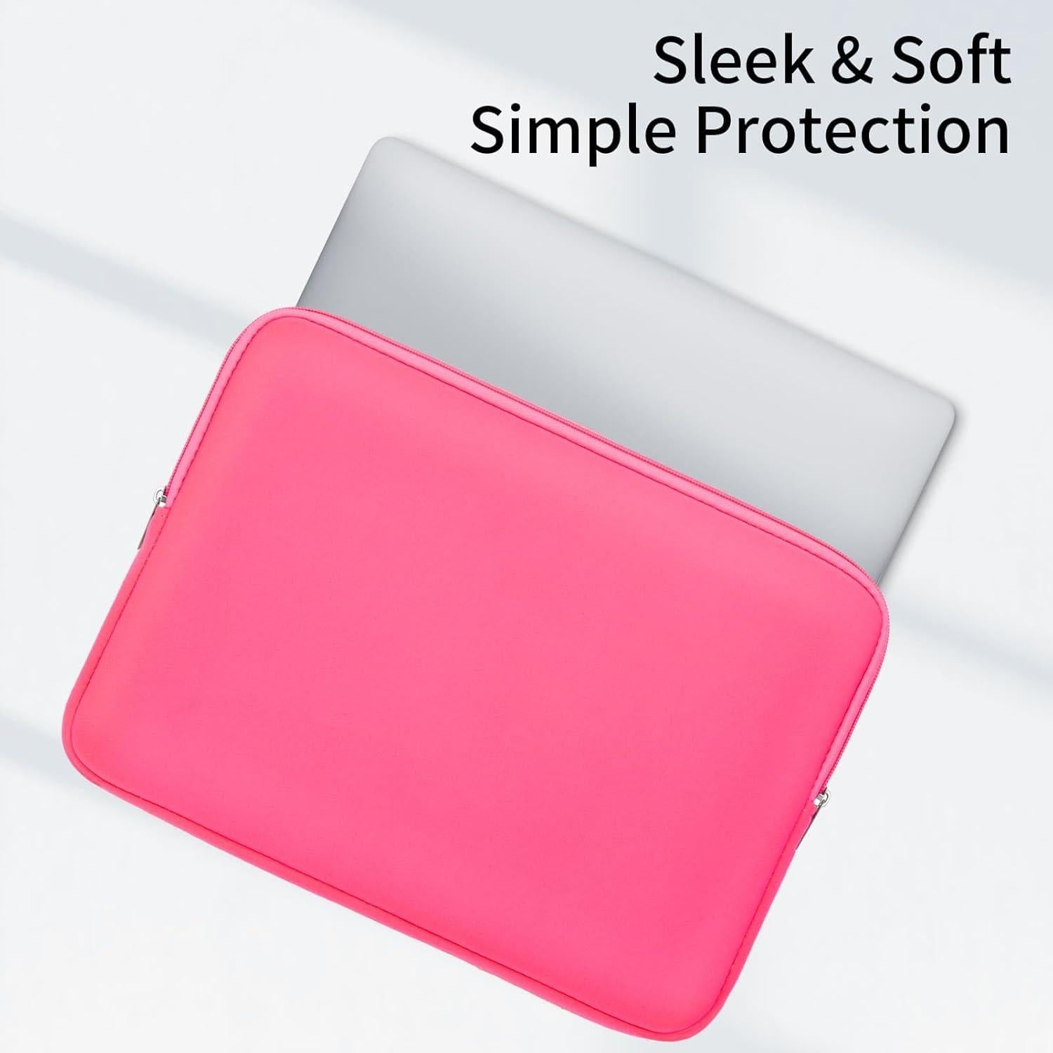 Funda Protectora RAINYEAR para Laptop 15" Rosa Brillante
