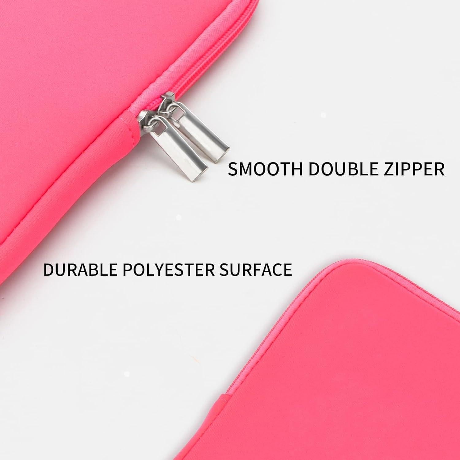 Funda Protectora RAINYEAR para Laptop 15" Rosa Brillante