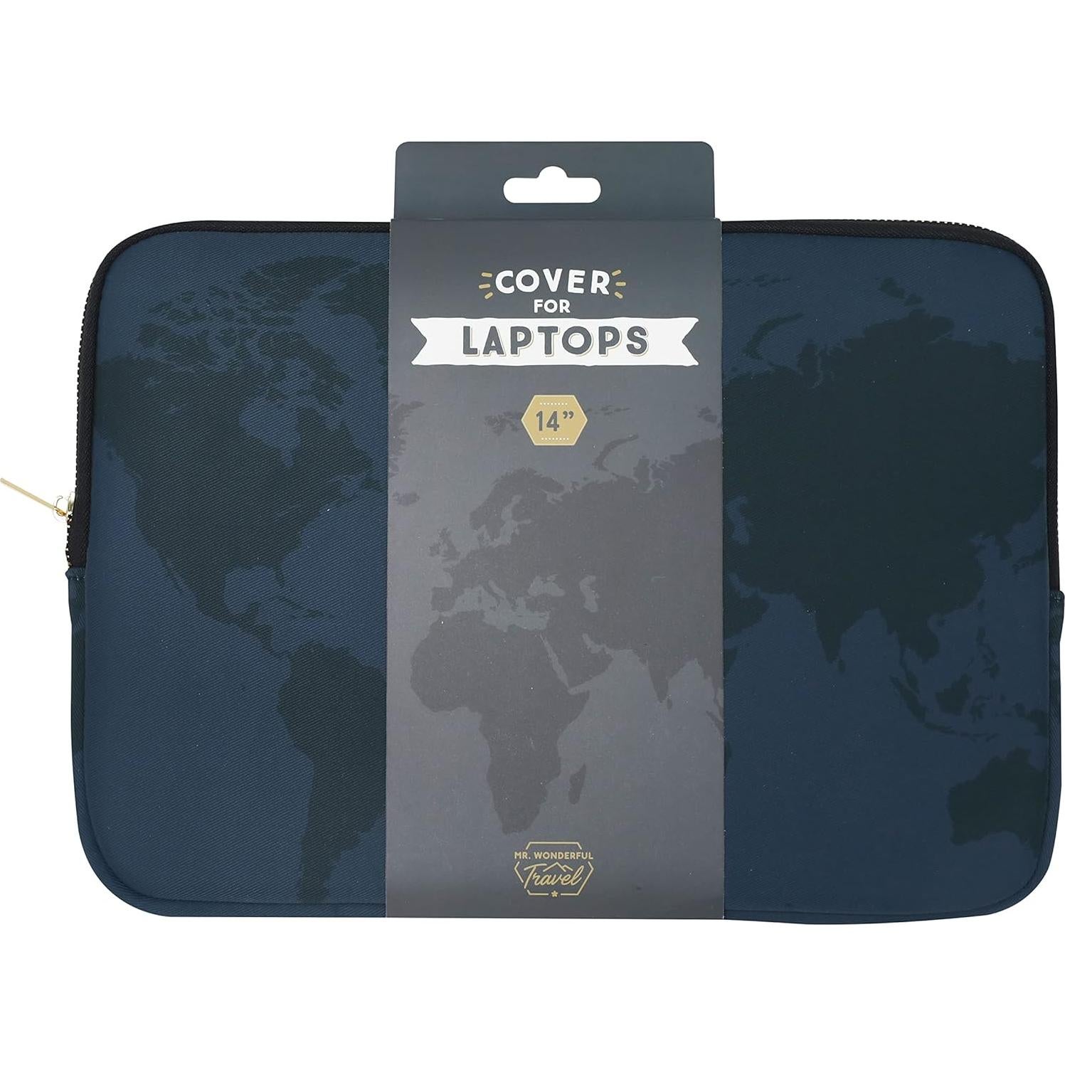 Funda para Laptop 13-14" Mr Wonderful Mapa Mundial Azul