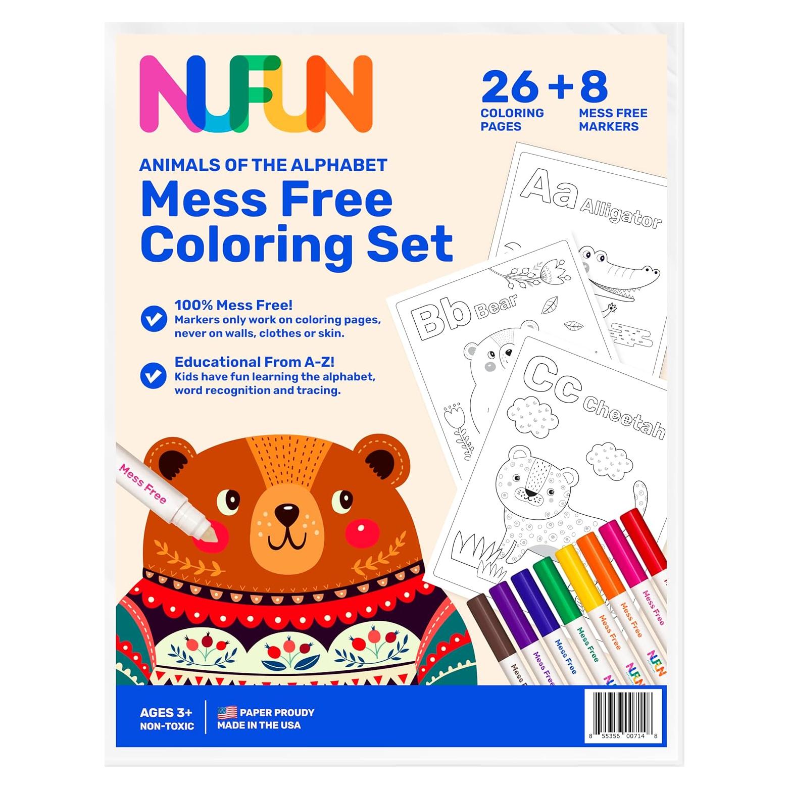Conjunto de Coloreado Sin Desorden NuFun - Animales A-Z