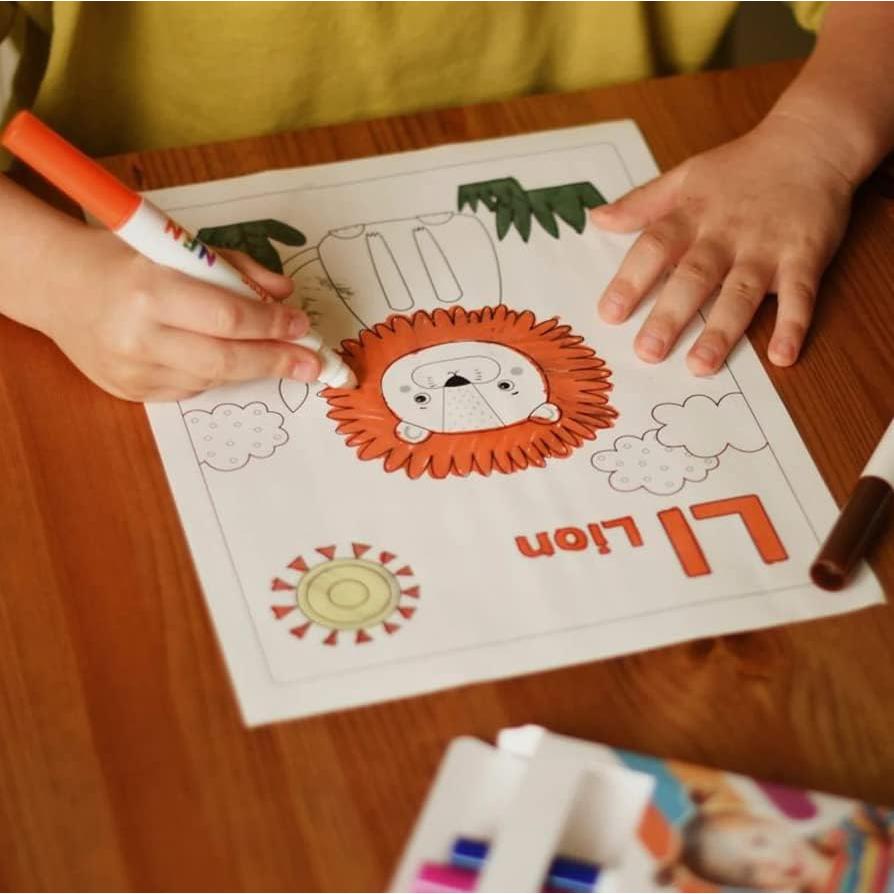 Conjunto de Coloreado Sin Desorden NuFun - Animales A-Z