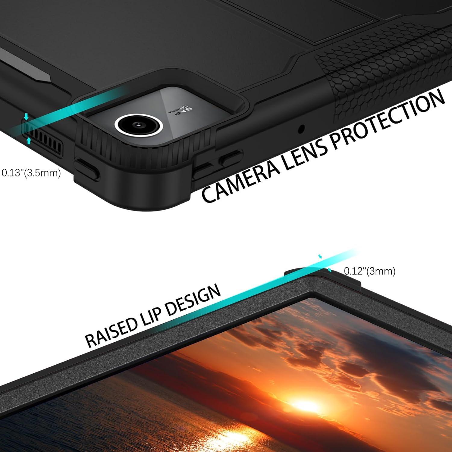 Funda YINLAI para Lenovo Tab M11 11" 2024 con Soporte Negro