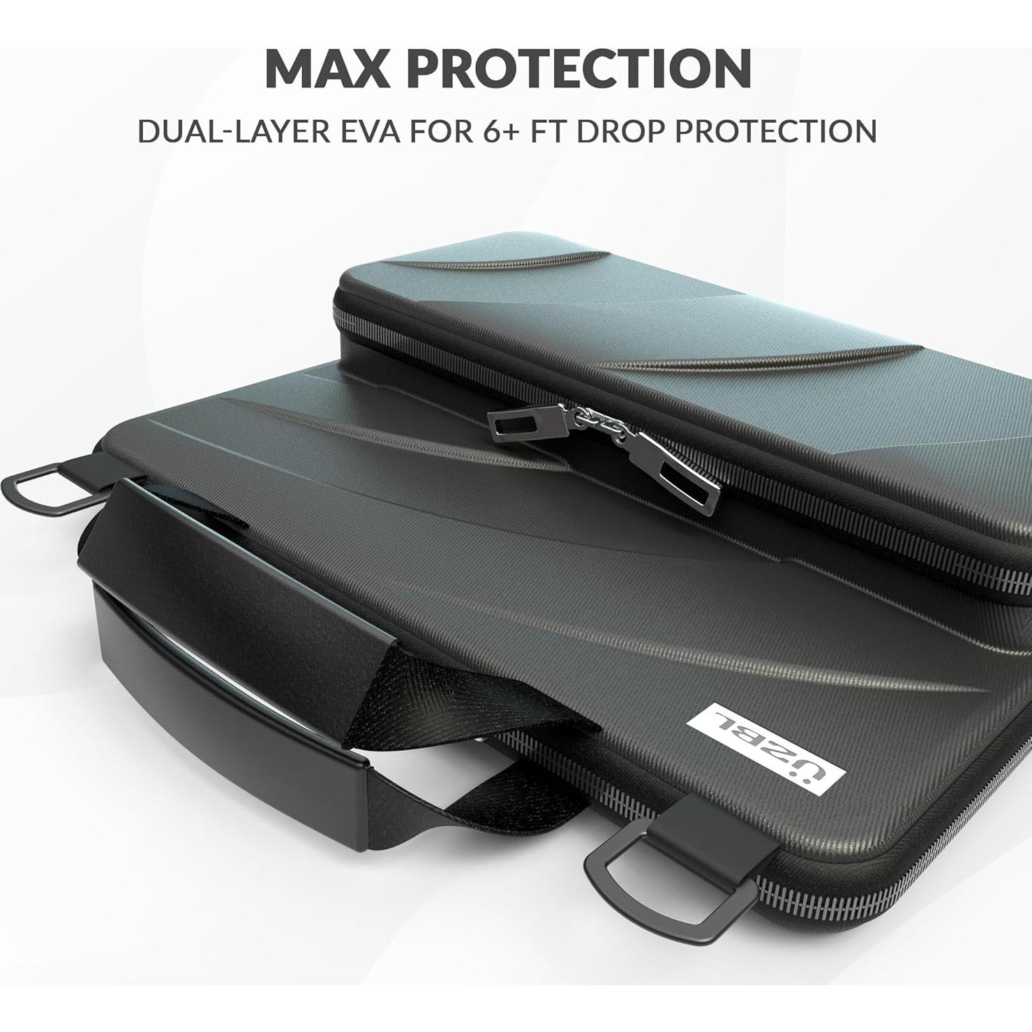 Funda Dura UZBL para Chromebook 11-11.6" con Correa y Bolsa