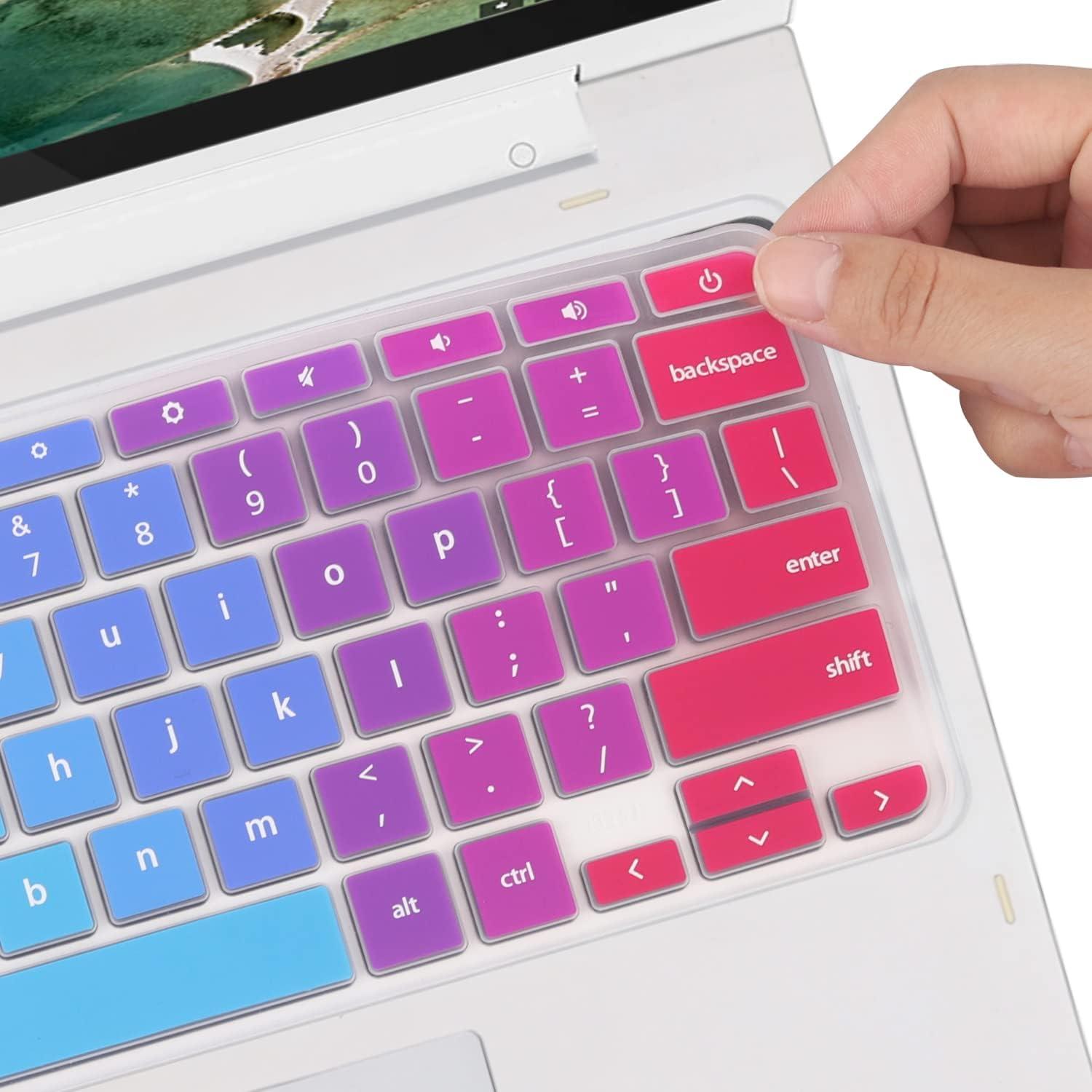 Cubierta de Teclado Silicona MUBUY-GOL para Lenovo 11.6" Arcoiris