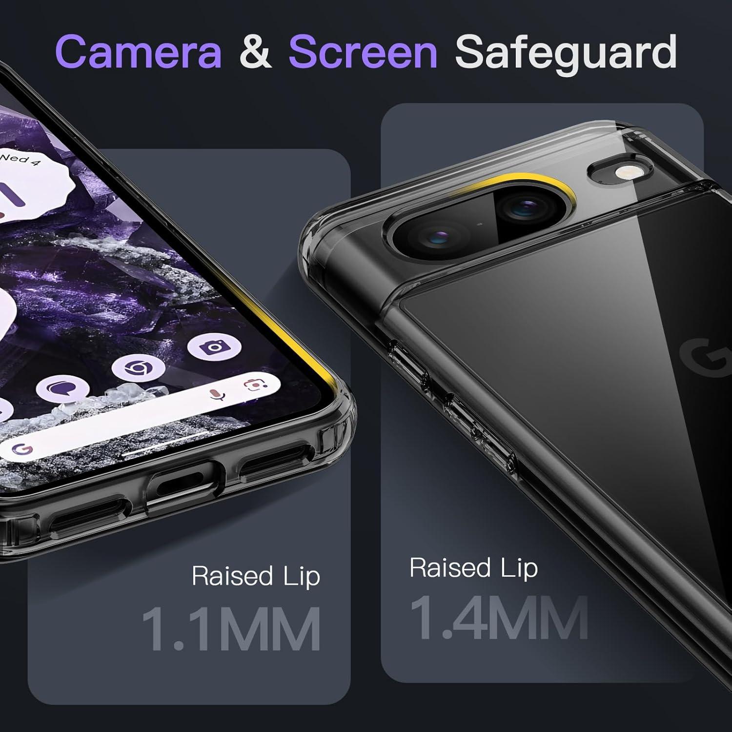 Funda JETech para Google Pixel 8 15.5cm Obsidiana a Prueba de Golpes