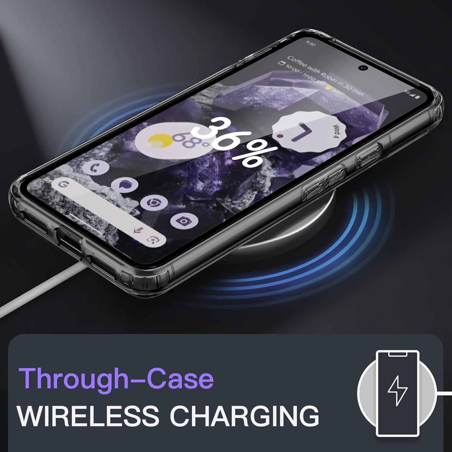 Funda JETech para Google Pixel 8 15.5cm Obsidiana a Prueba de Golpes