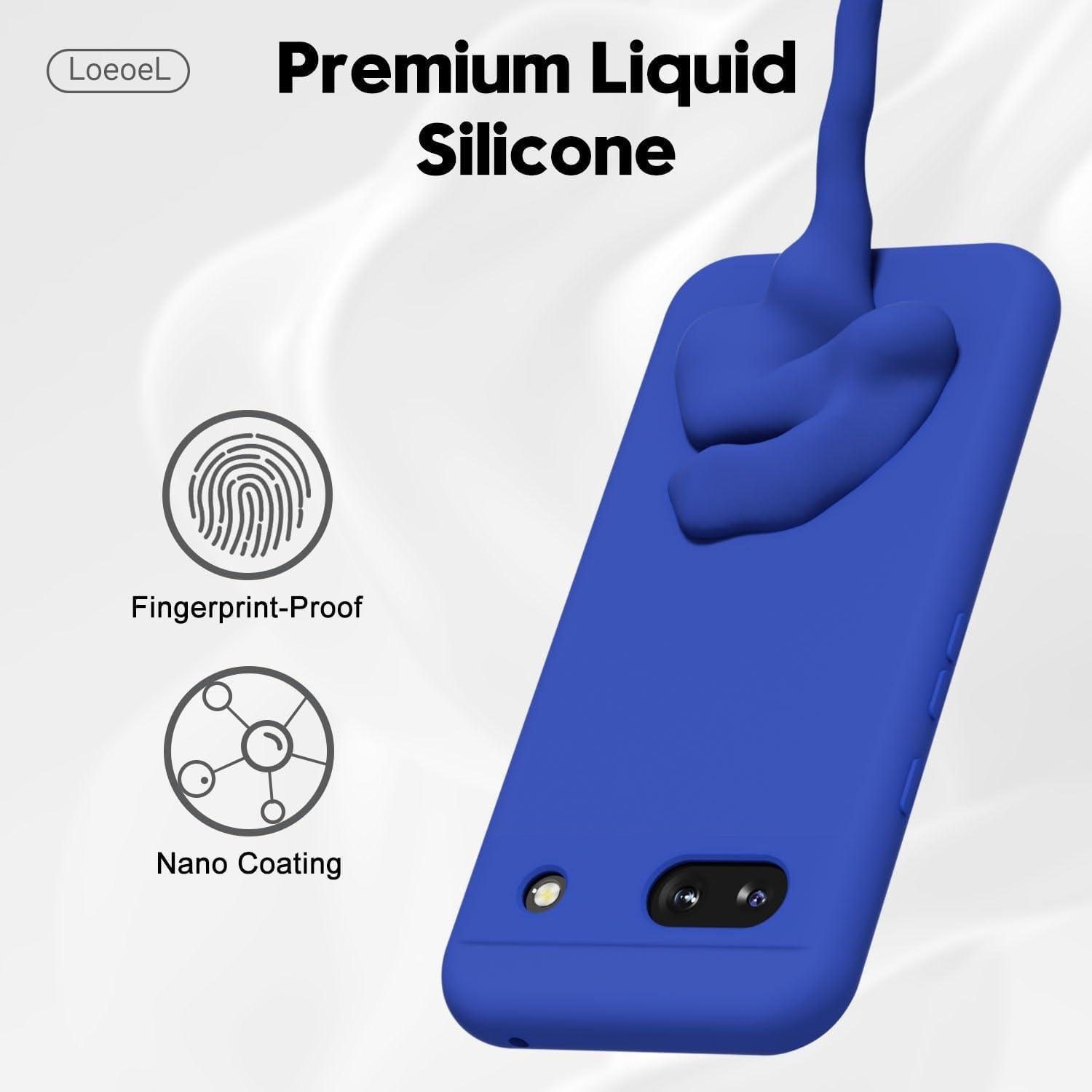 Funda de Silicona Ultra Fina LoeoeL para Google Pixel 8A Azul