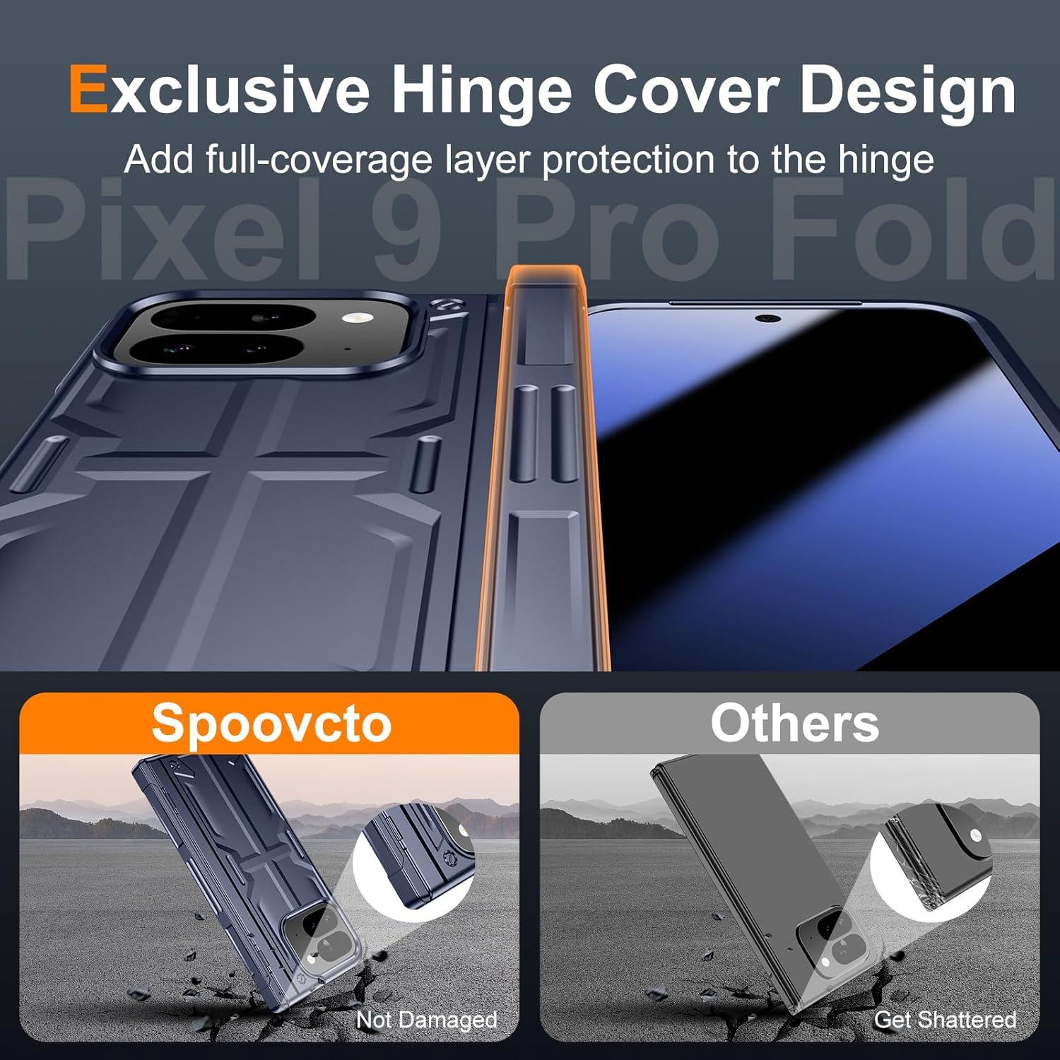 Funda Slim Spoovcto para Google Pixel 9 Pro Fold - Azul Marino