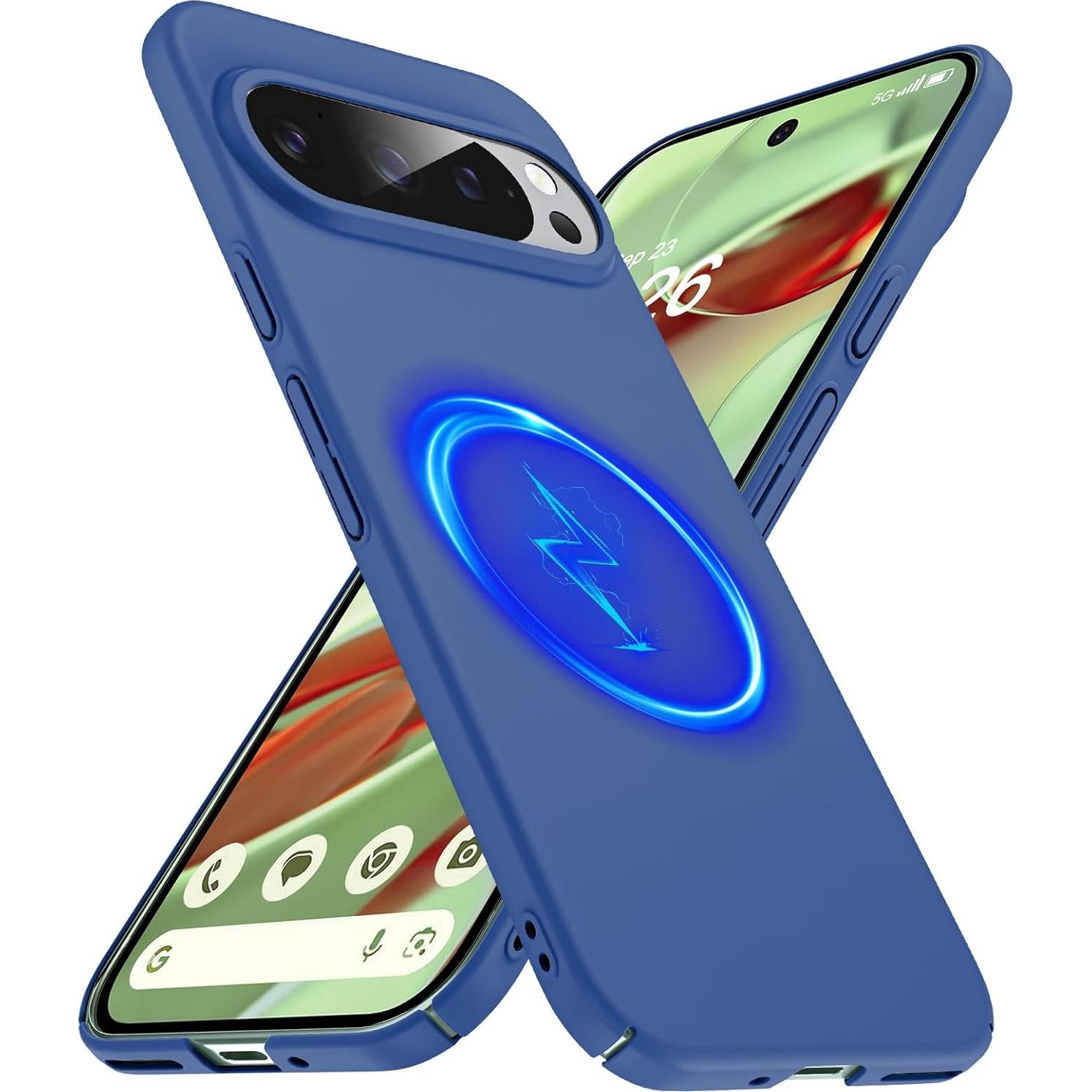 Funda Slim Magnética GRECAZO para Google Pixel 9 Pro/9 Azul