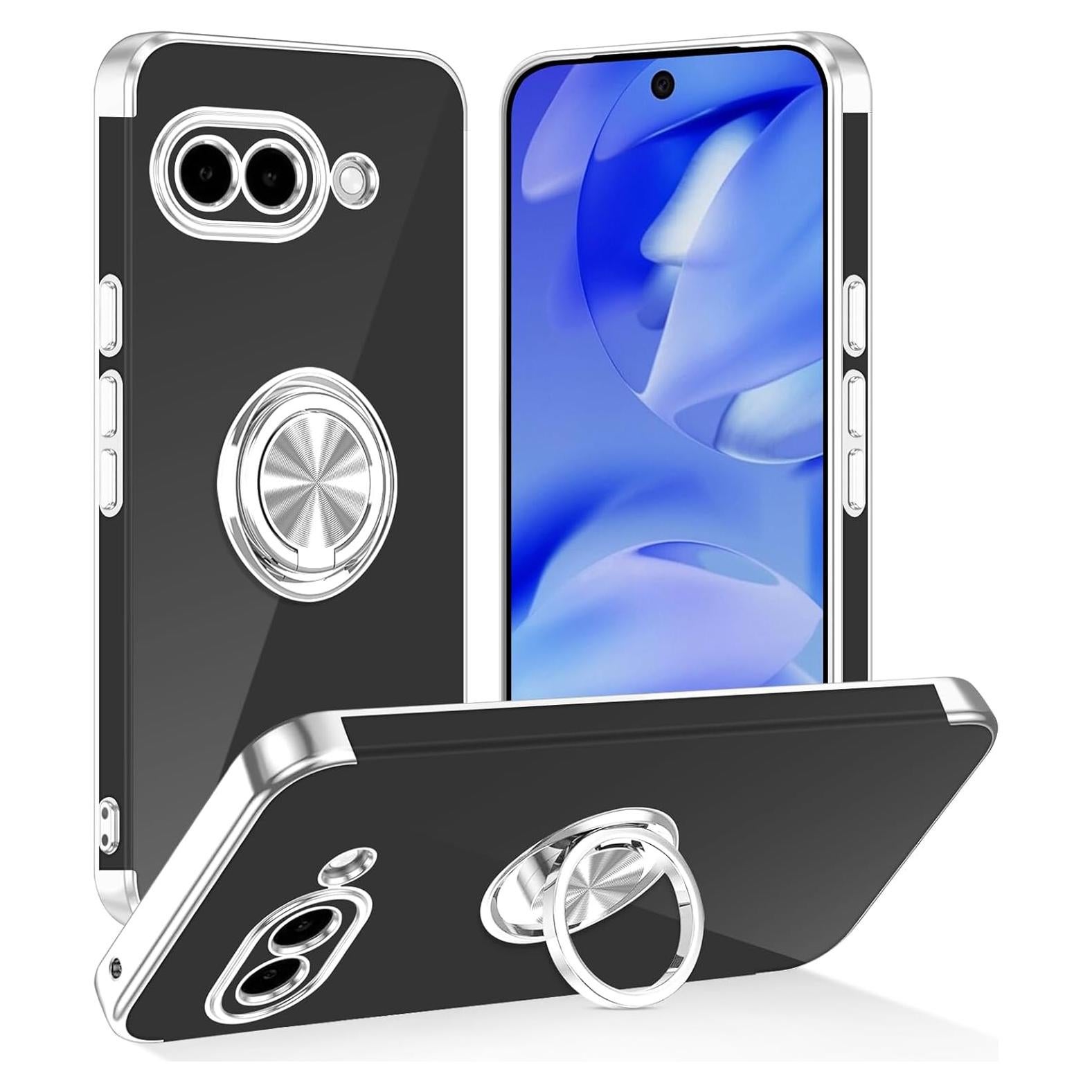 Funda Tnarru para Google Pixel 9A Plata con Soporte Magnético