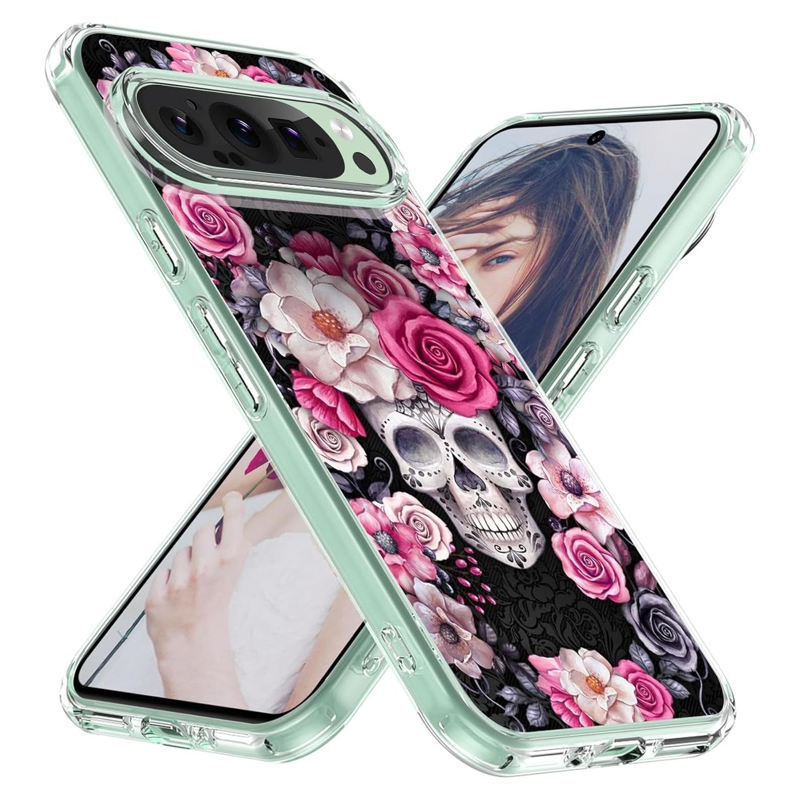 Funda Protectora Gxmeuie para Google Pixel 9 Pro XL Floral TPU