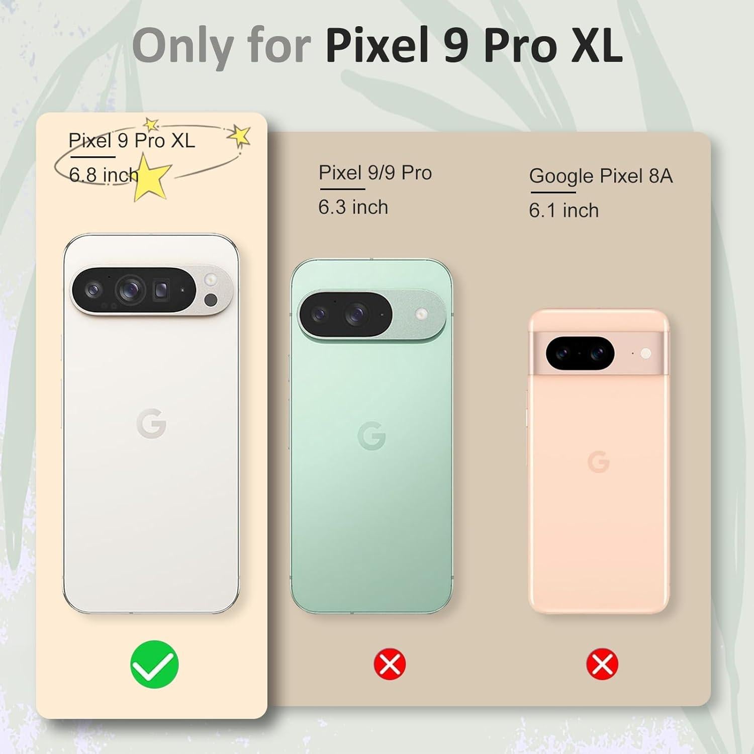Funda Protectora Gxmeuie para Google Pixel 9 Pro XL Floral TPU