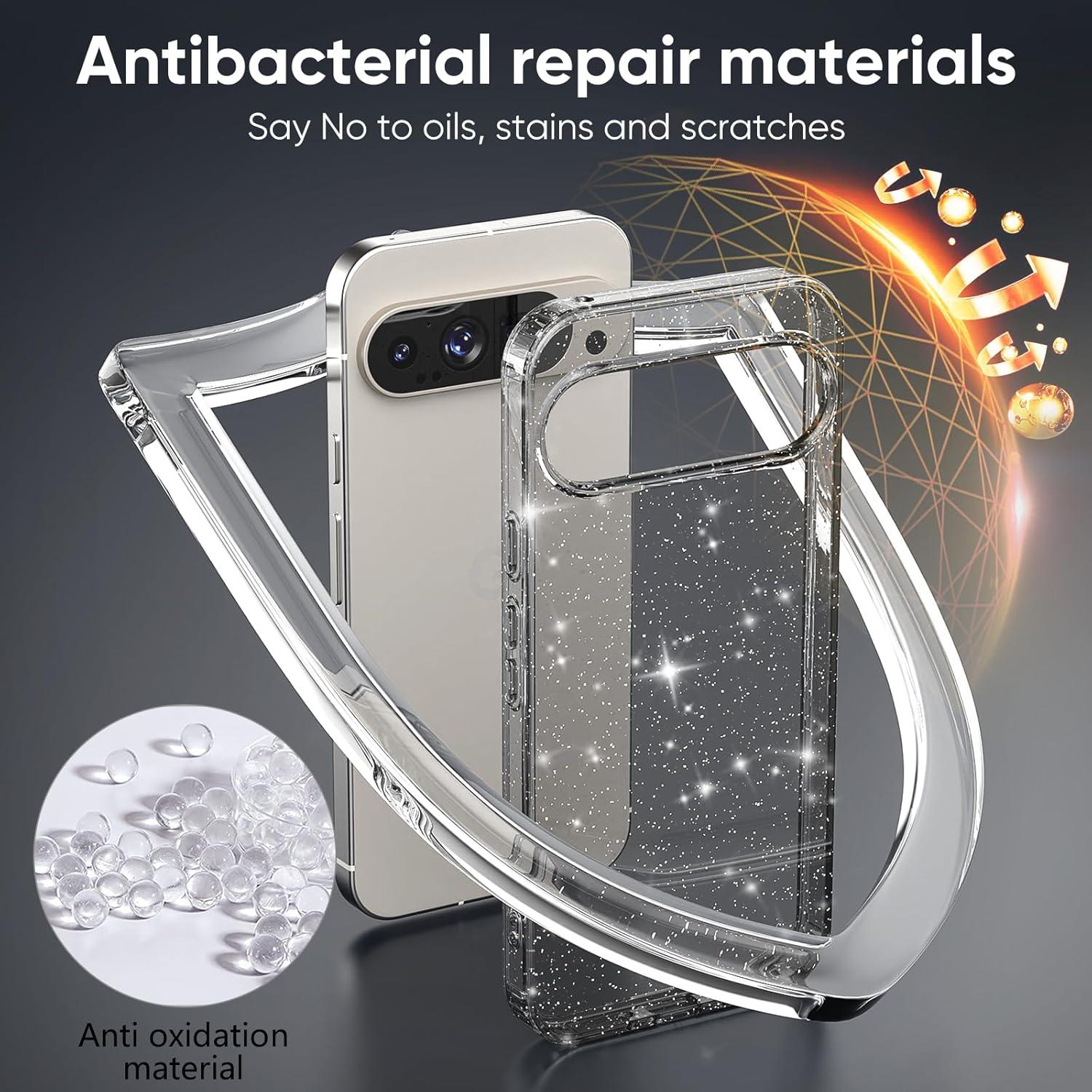 Funda Transparente Brillante Tuokiou para Google Pixel 9/9 Pro