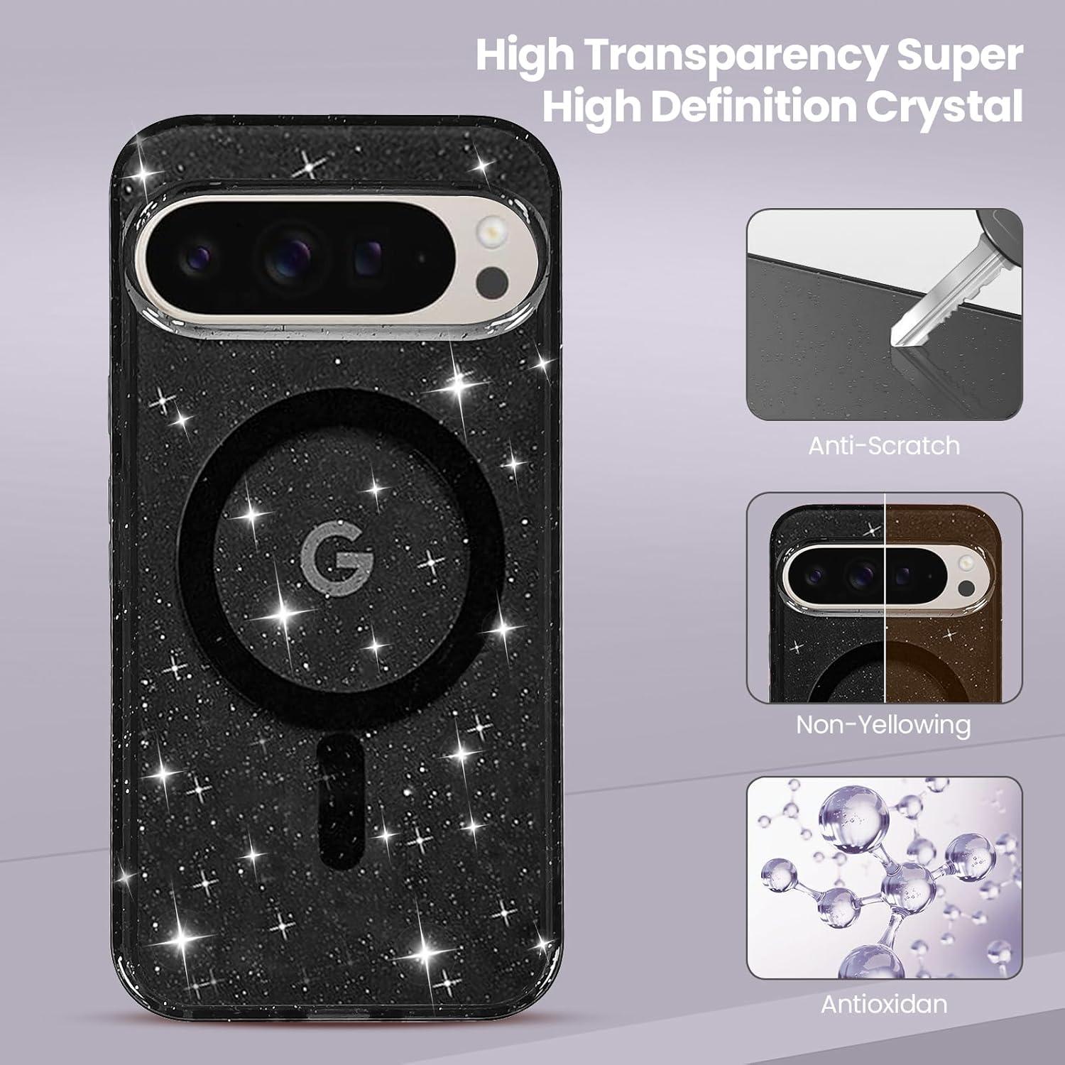 Funda Transparente Brillante Tuokiou para Google Pixel 9/9 Pro