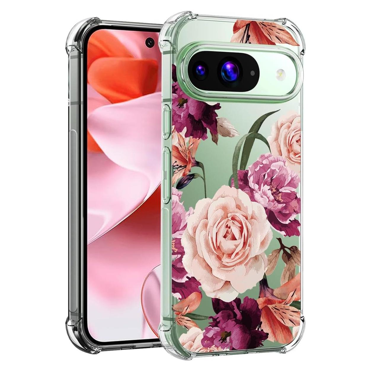 Funda Protectora TPU Floral para Google Pixel 9 y 9 Pro