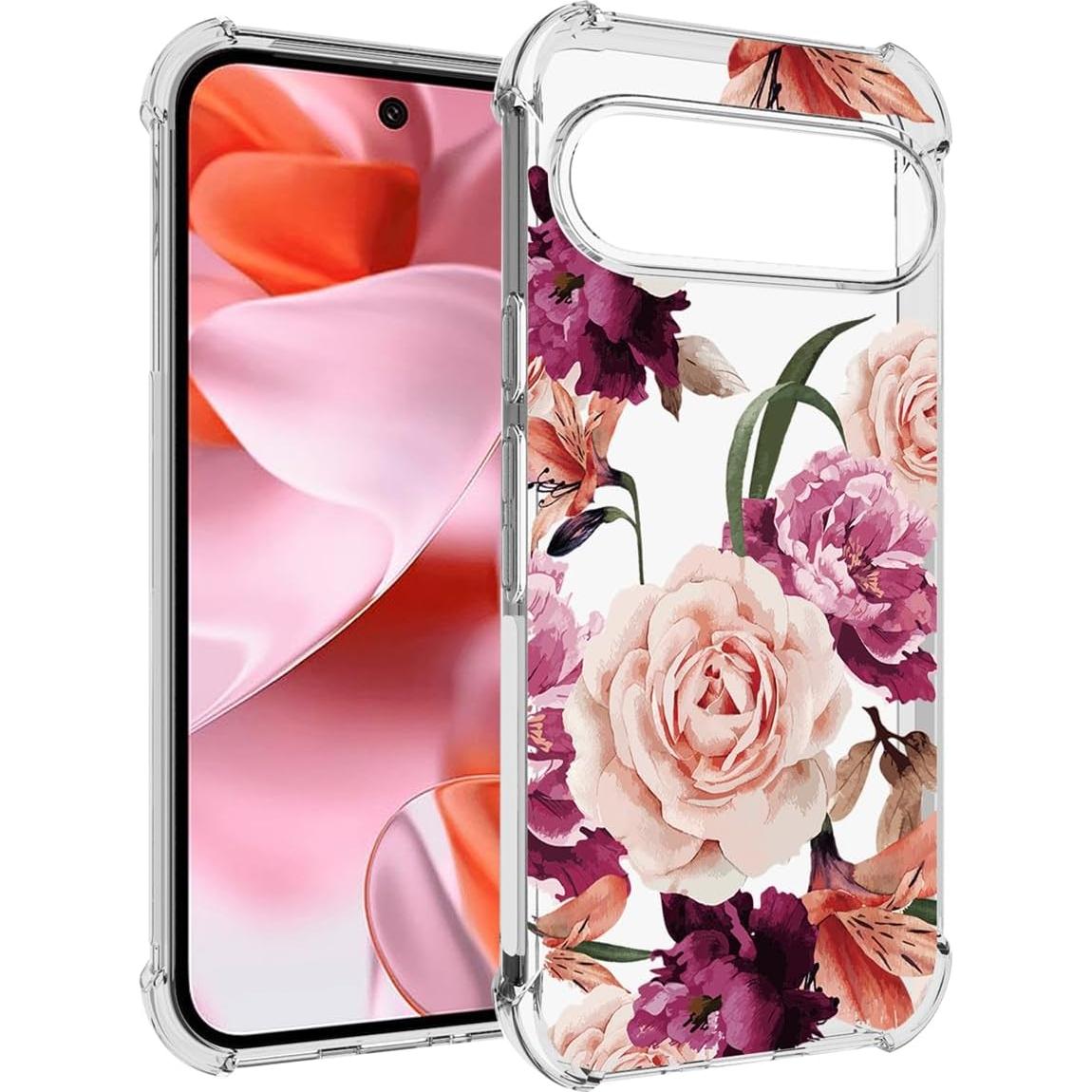 Funda Protectora TPU Floral para Google Pixel 9 y 9 Pro
