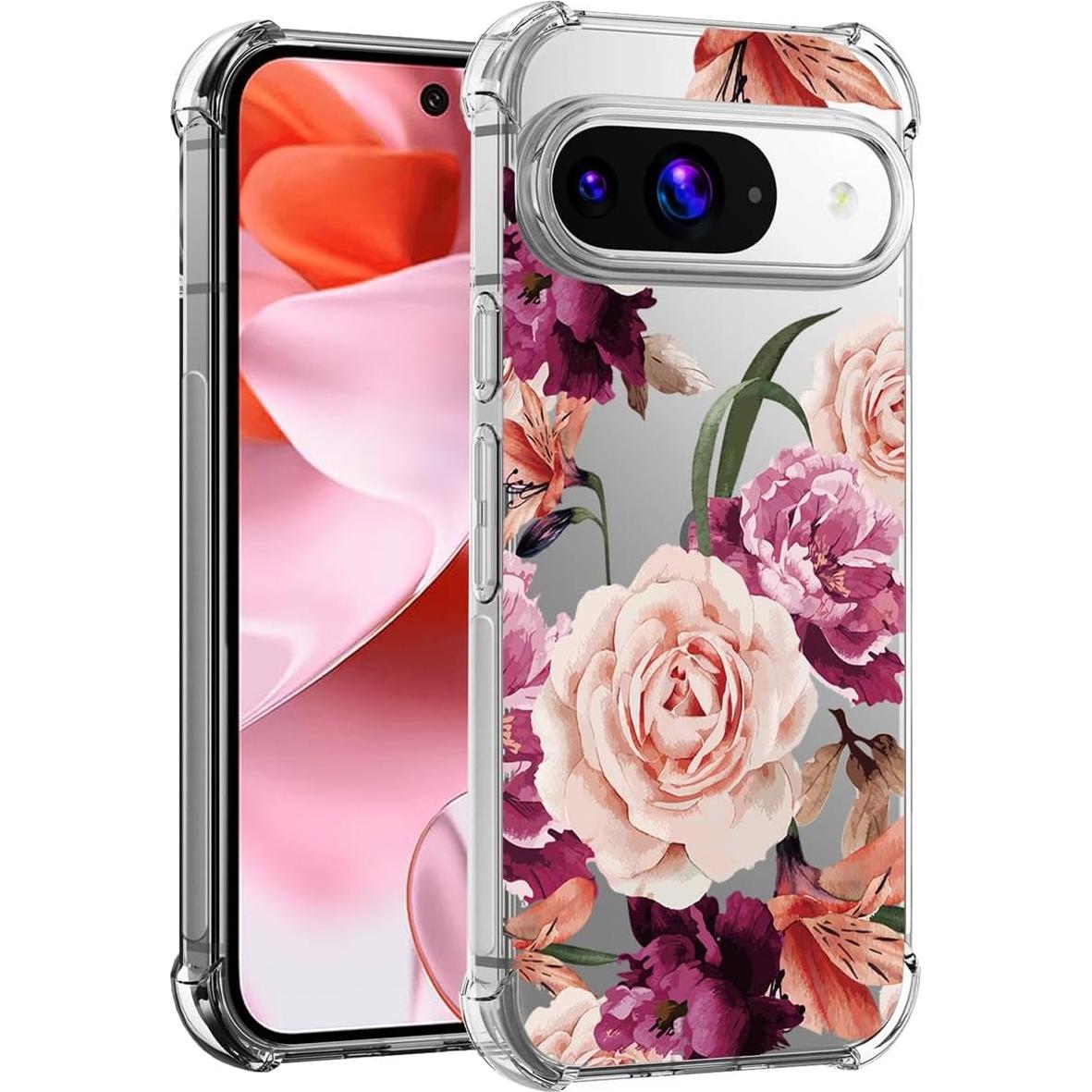 Funda Protectora TPU Floral para Google Pixel 9 y 9 Pro