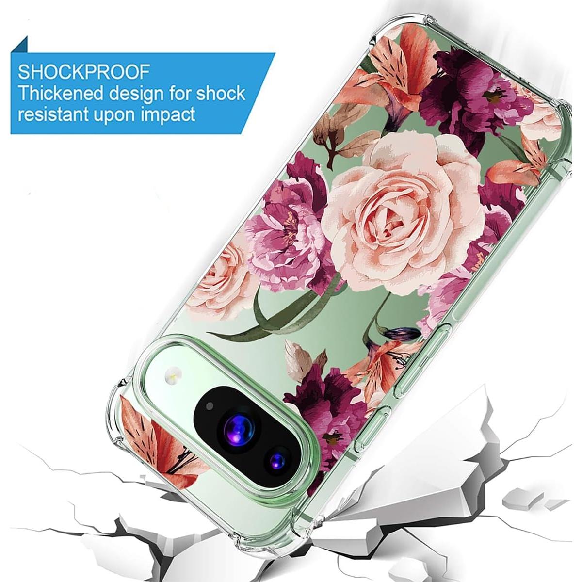 Funda Protectora TPU Floral para Google Pixel 9 y 9 Pro
