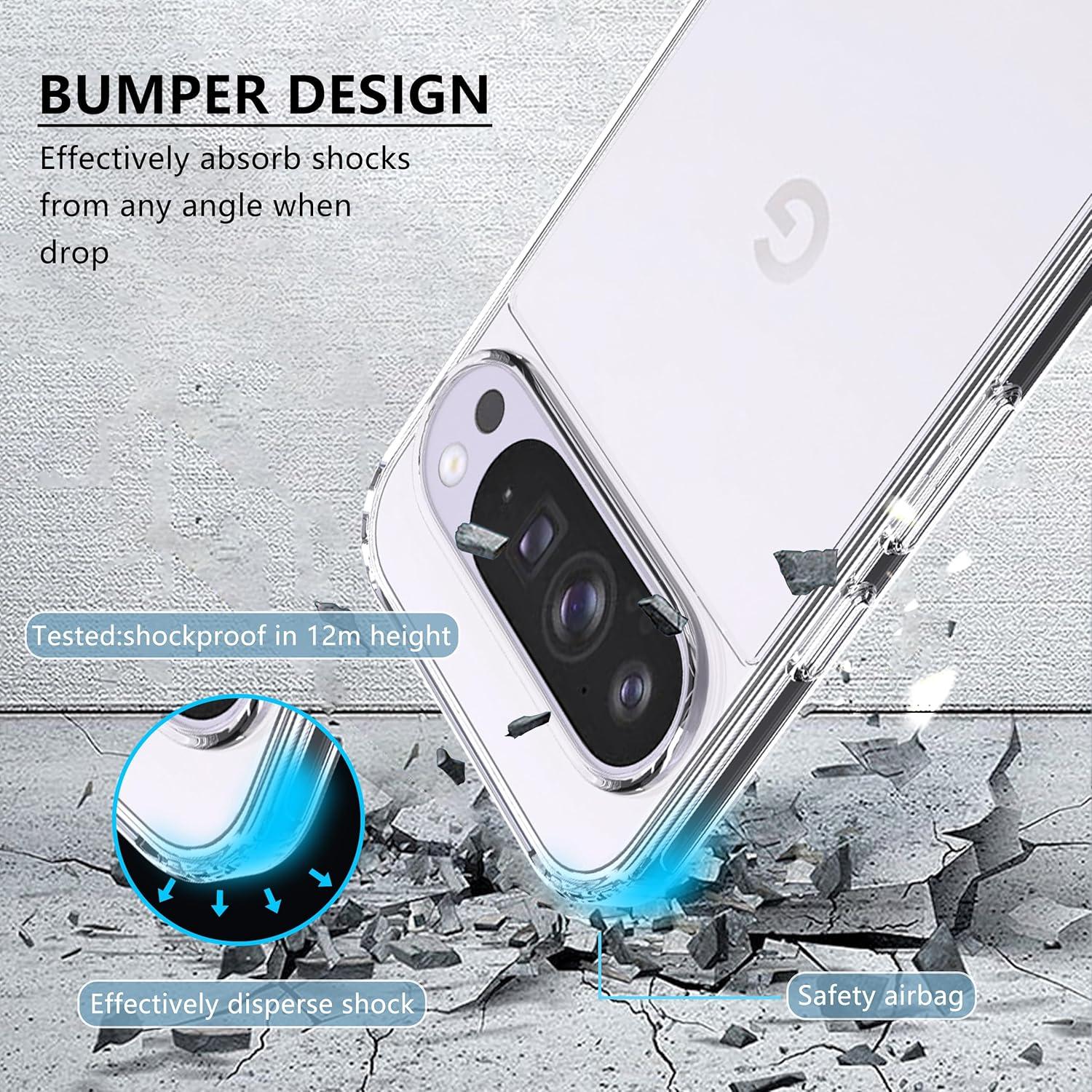 Funda Transparente Anoowkoa para Google Pixel 9/9 Pro - Resistente a Golpes