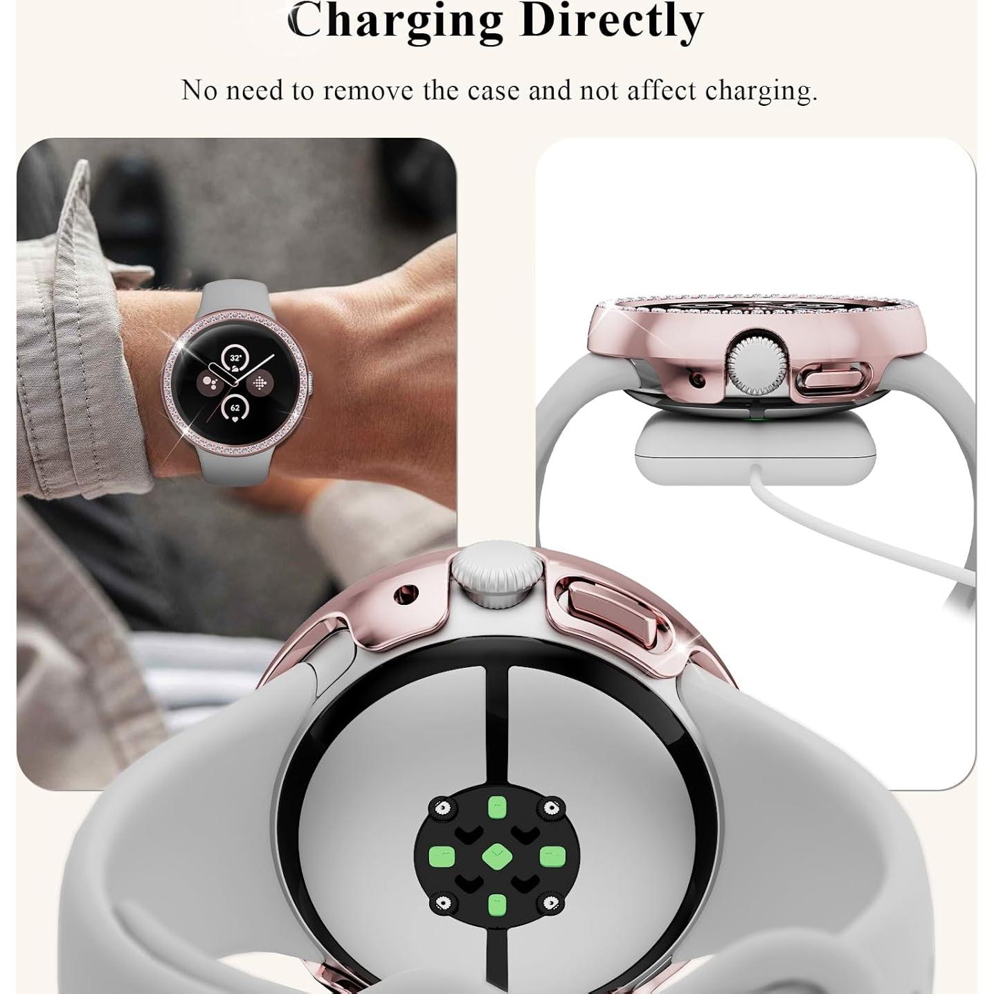 Funda Protectora para Google Pixel Watch 3 45mm Dorado