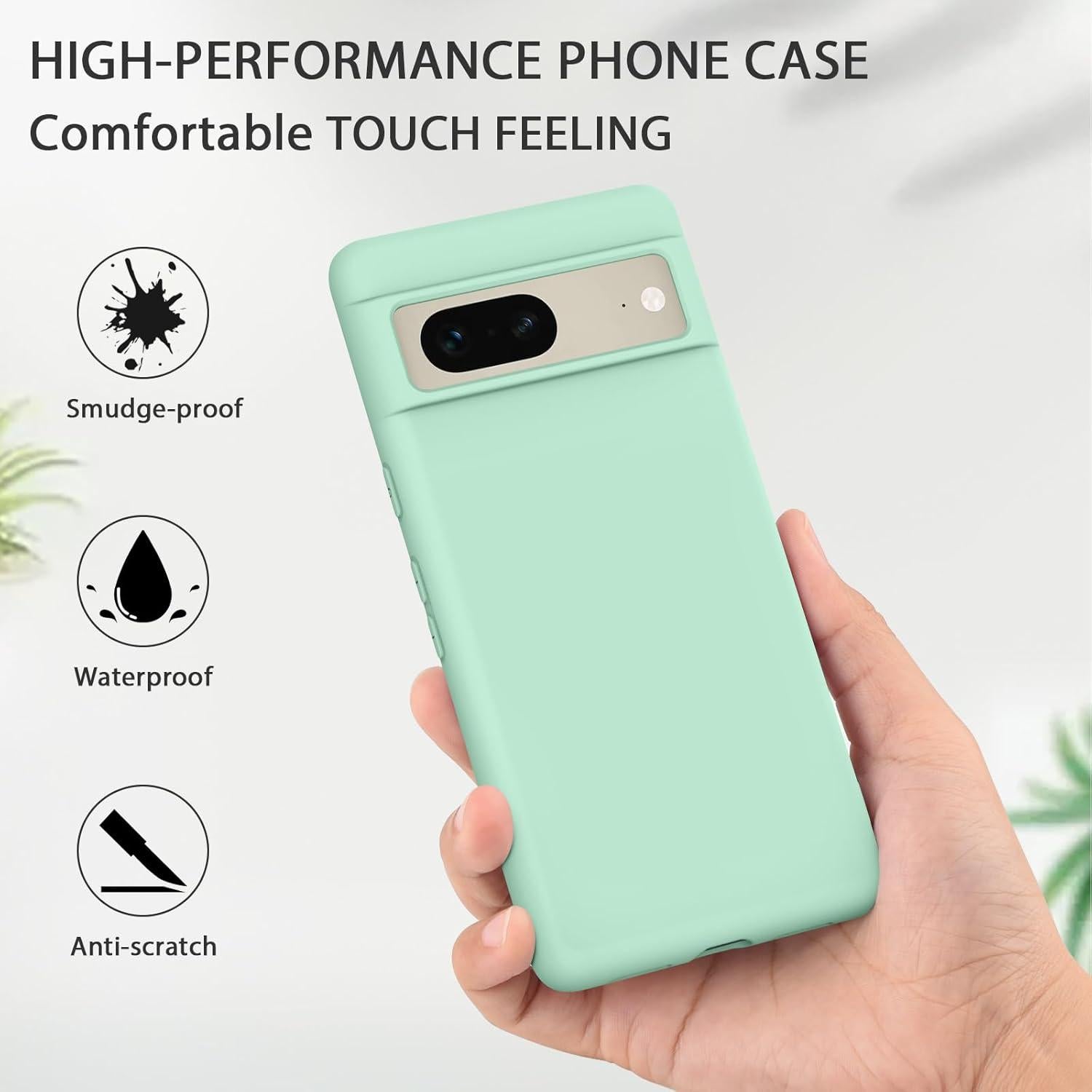 Funda de Silicona Amzpas para Google Pixel 8 - Menta