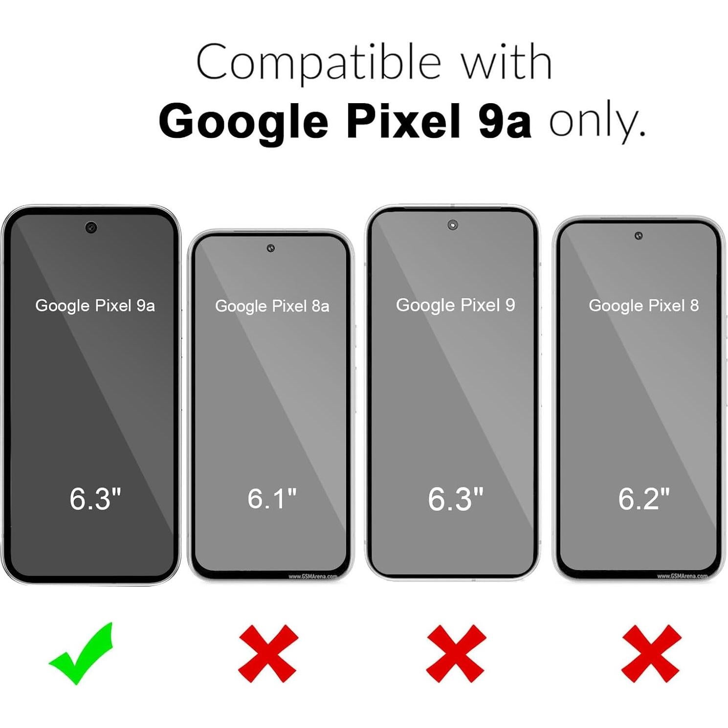 Funda Google Pixel 9A RJYWSQH TPU Ligera y Duradera Negra