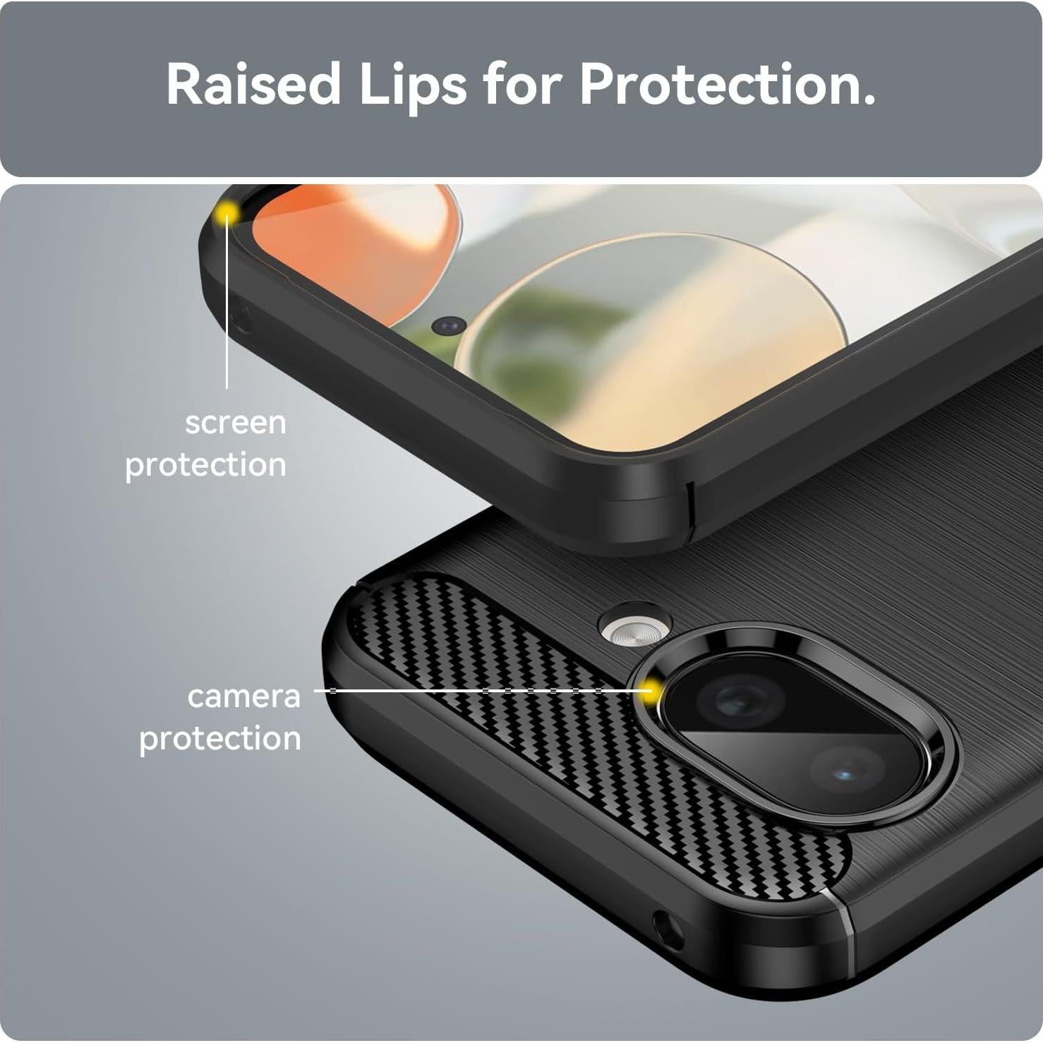 Funda Google Pixel 9A RJYWSQH TPU Ligera y Duradera Negra