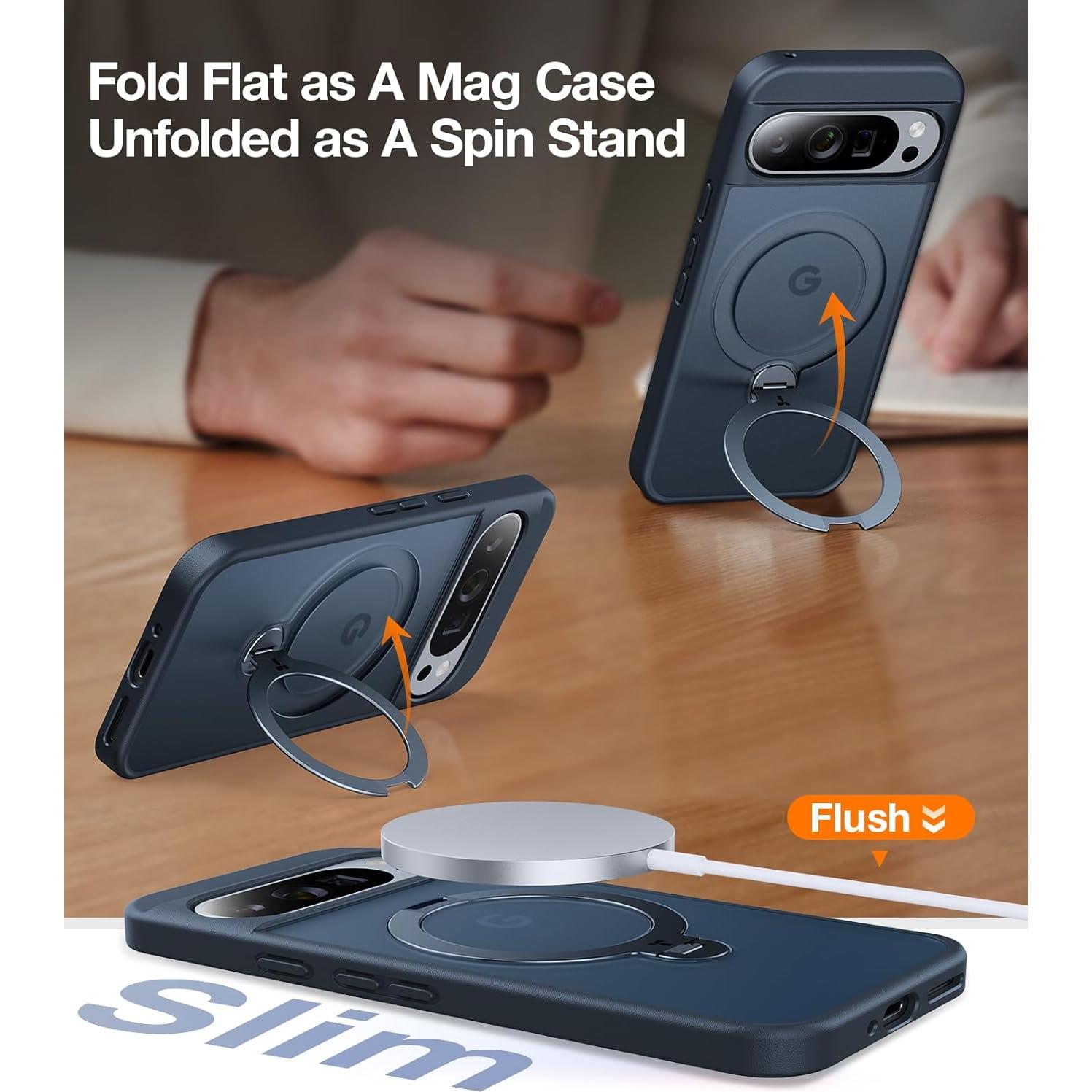 Funda TORRAS para Google Pixel 9 Pro XL con Soporte Giratorio 360°