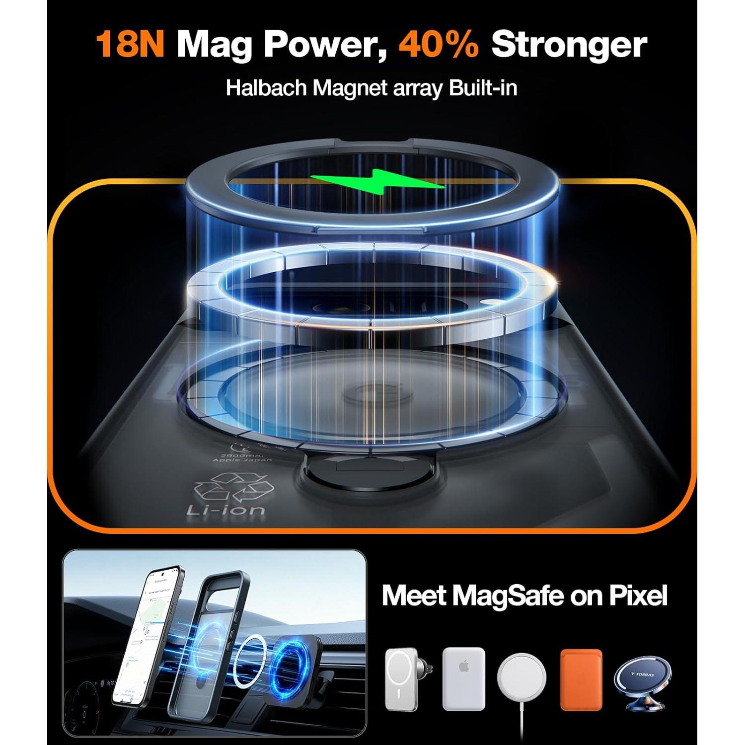 Funda TORRAS para Google Pixel 9 Pro XL con Soporte Giratorio 360°