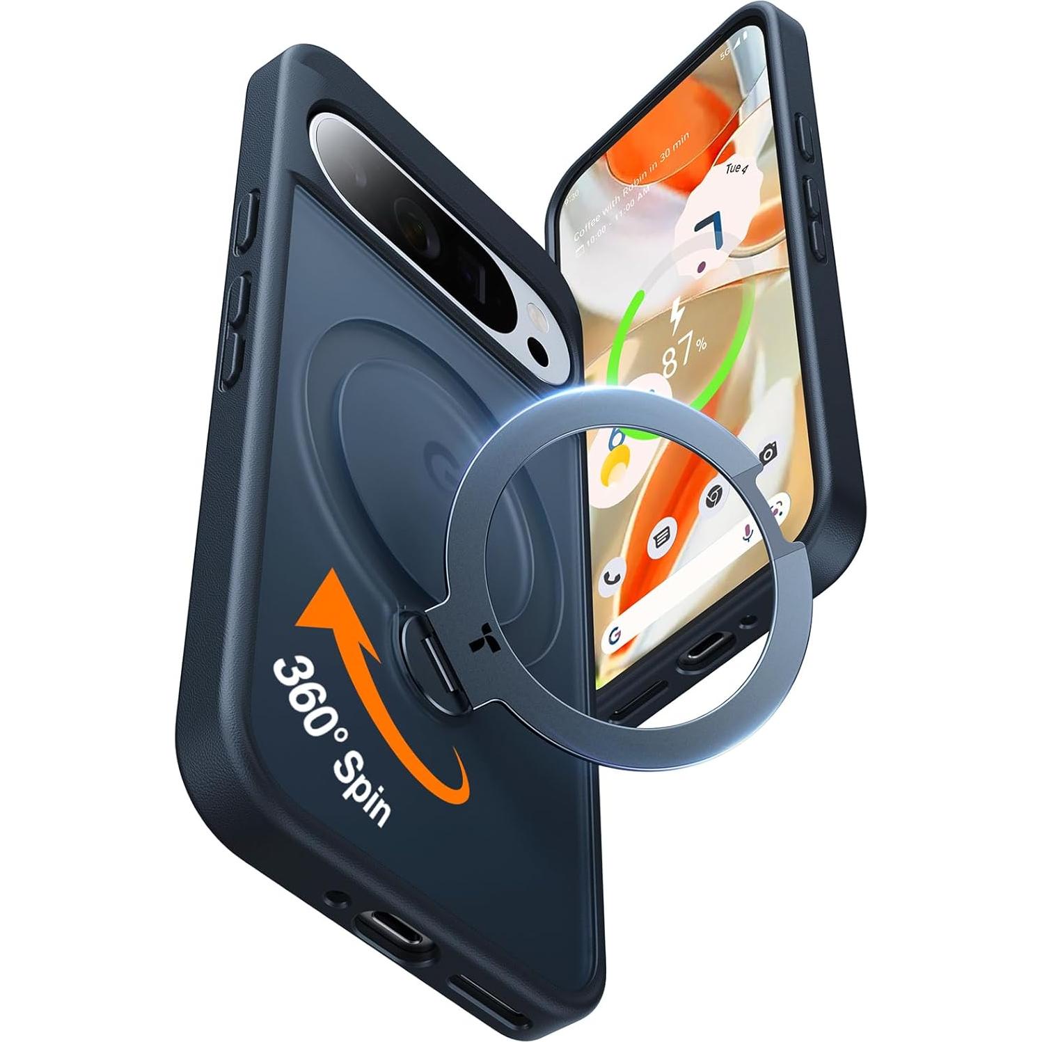 Funda TORRAS para Google Pixel 9 Pro XL con Soporte Giratorio 360°