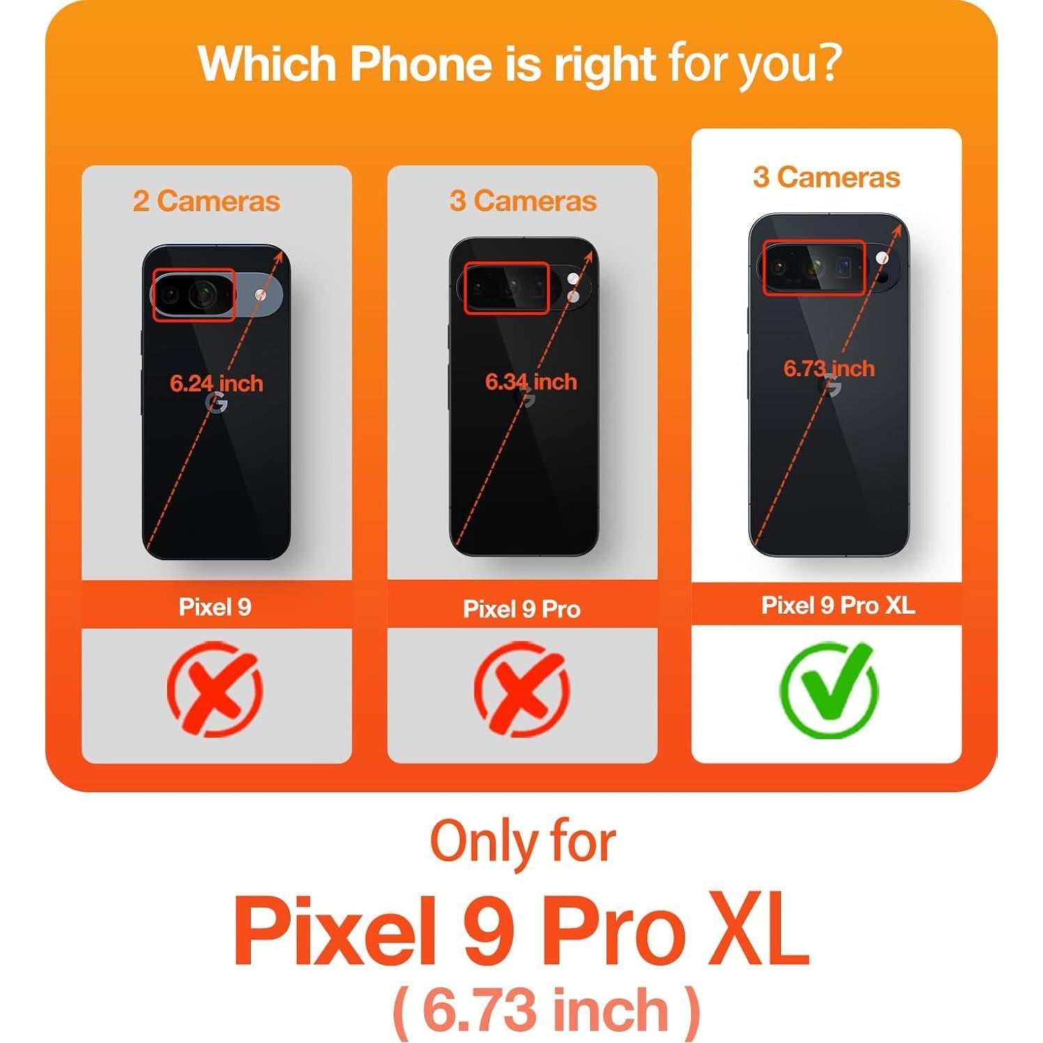 Funda TORRAS para Google Pixel 9 Pro XL con Soporte Giratorio 360°