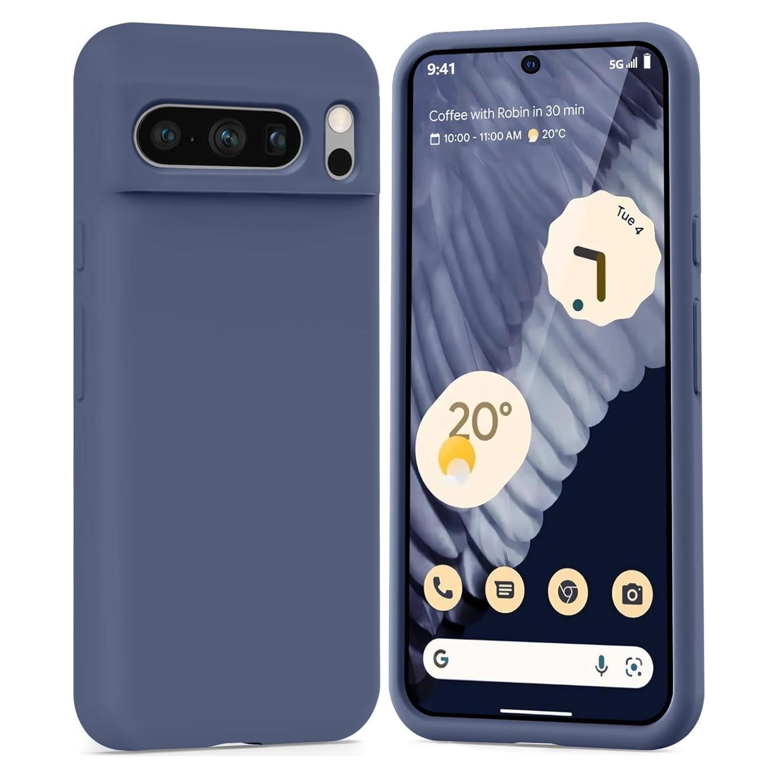 Funda de Silicona TISOOG para Google Pixel 8 Pro - Azul Marino